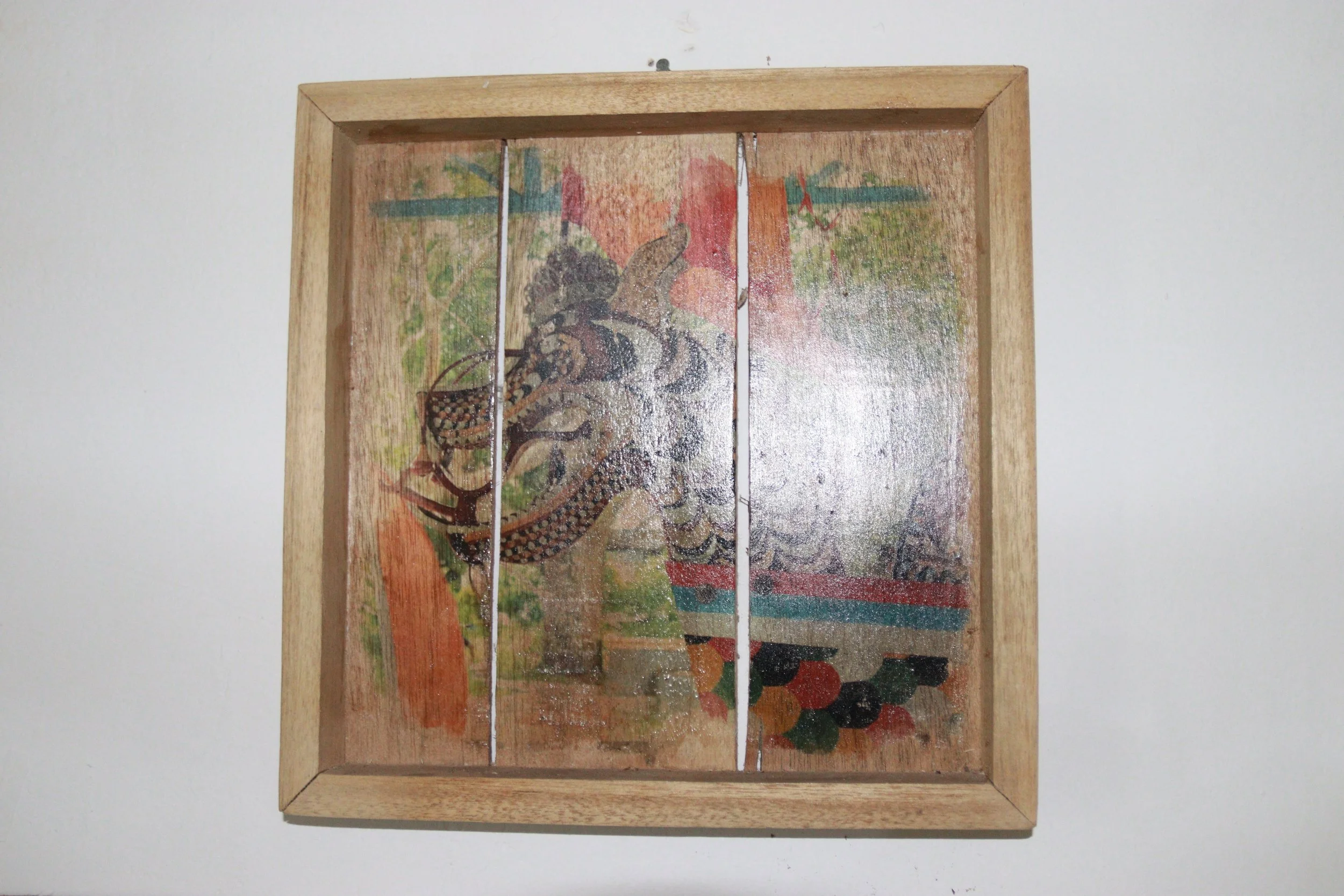 archive number: r-6-013
object reference: 
Belang Motif Photo on Wood
origin: Banda
date: -
notes: Belang are customary rowing boats used for centuries in Banda for a range of purposes, including naval warfare, ritual, racing and cultural events. The