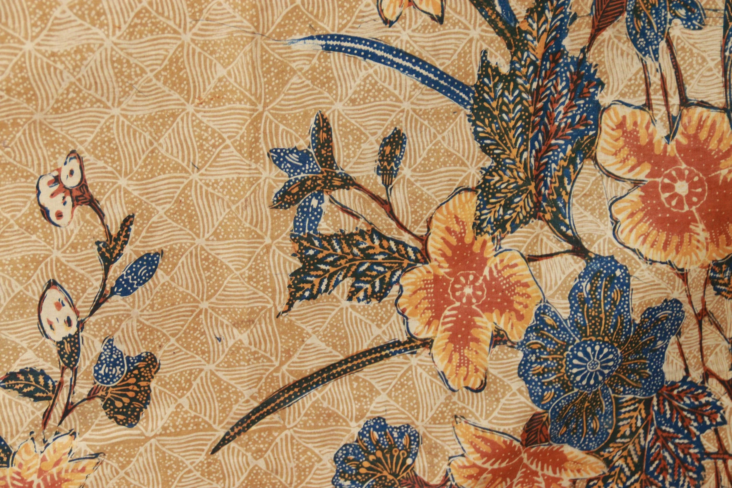 archive number: r-2-012
object reference: 
Lasem Batik
origin: Java
date: 1900s
notes: Although this specific piece was created in the 19th century, similar batik cloth was often used as a barter item by traders from peoples across the Indonesian arc