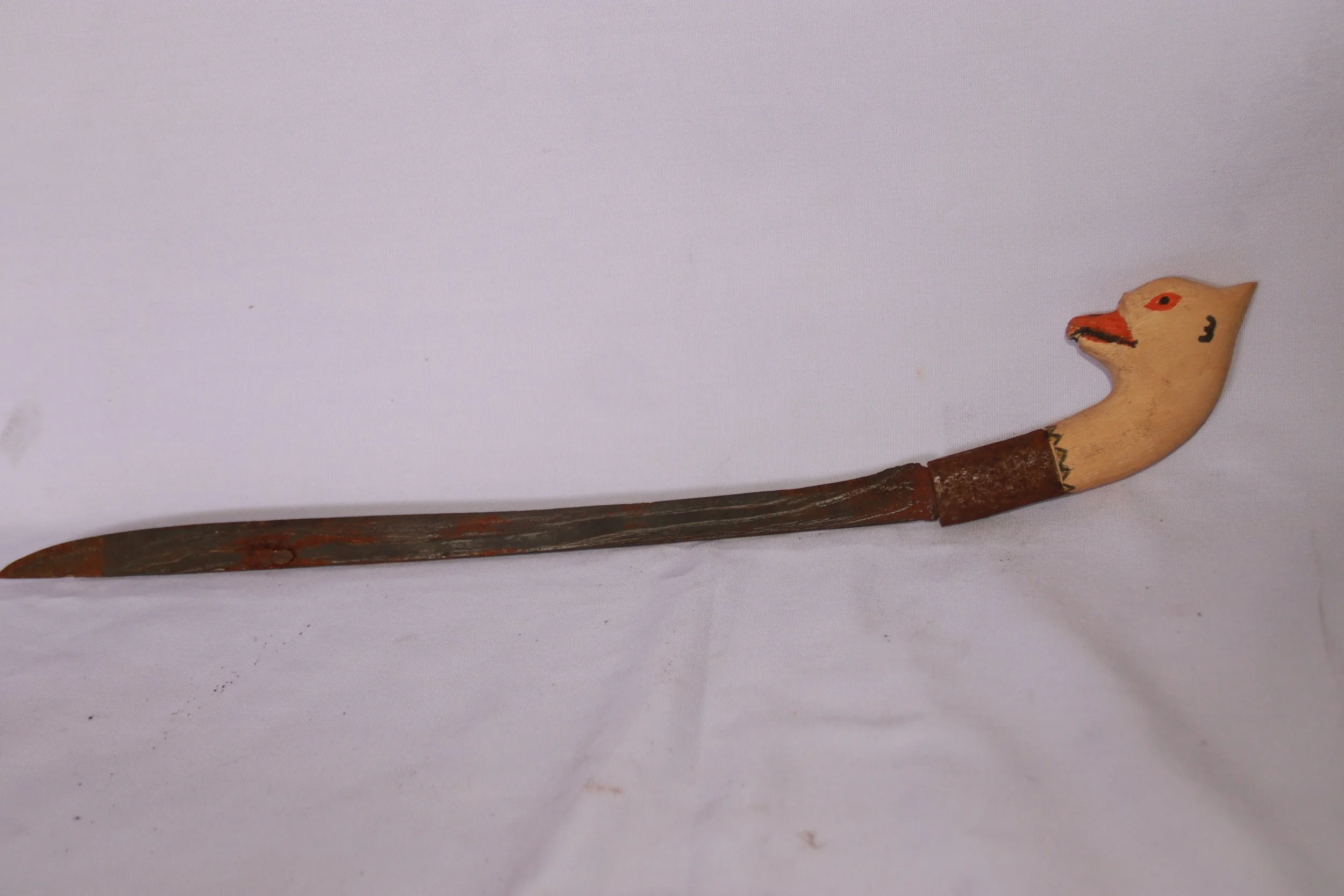 archive number: r-2-014
object reference: 
Parang Blade
origin: -
date: -
notes: This artefact was likely brought to Banda by migrants during the colonial era, but they represent the type of craftsmanship that was often exchanged for spices by trader