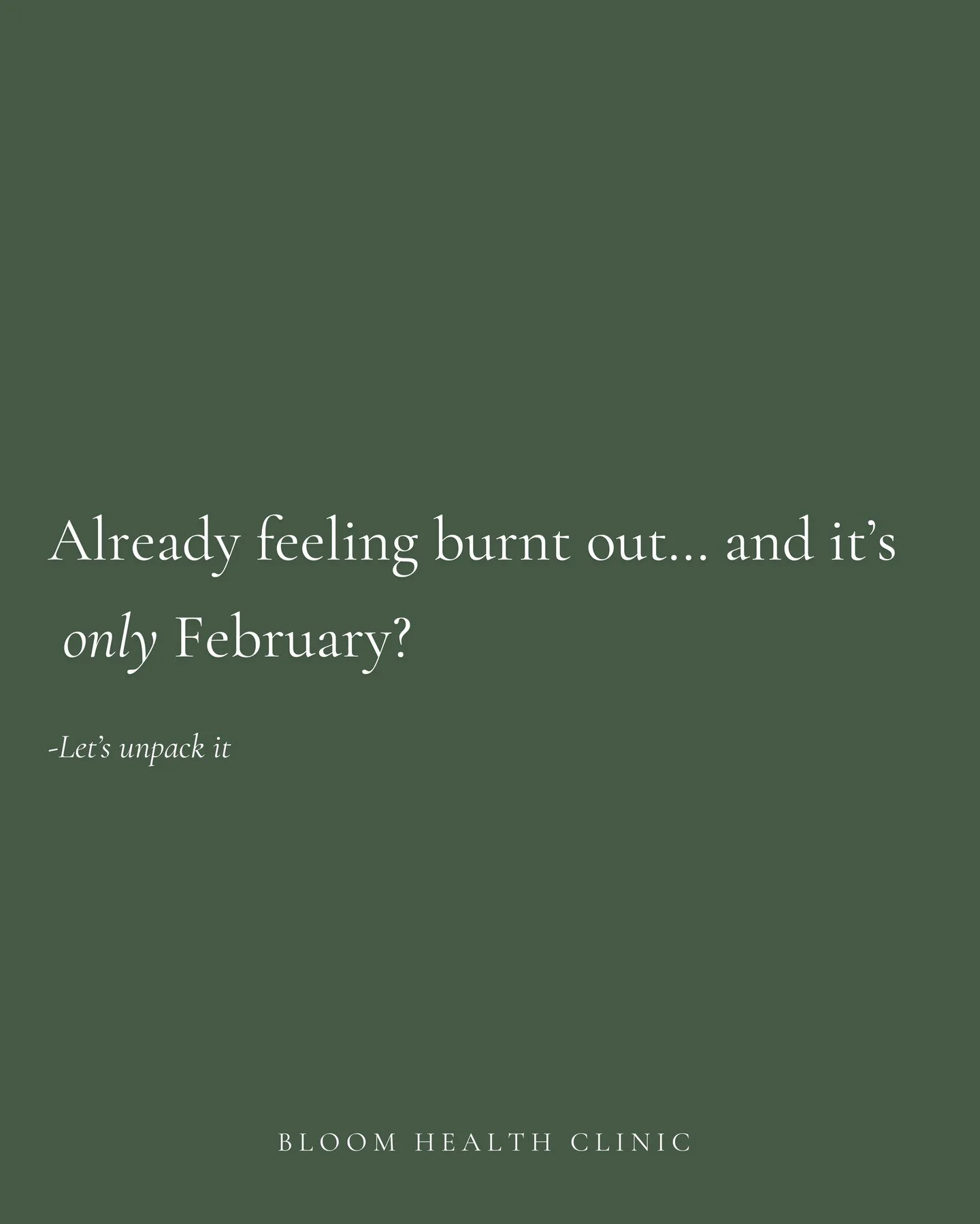 If you're exhausted and 2026 has barely begun, you're not failing.⁠
⁠
You're likely carrying:⁠
⁠
&bull; Unrealistic expectations⁠
&bull; &ldquo;New year, new me&rdquo; pressure⁠
&bull; Work stress that never paused⁠
&bull; Emotional load from 2025 th