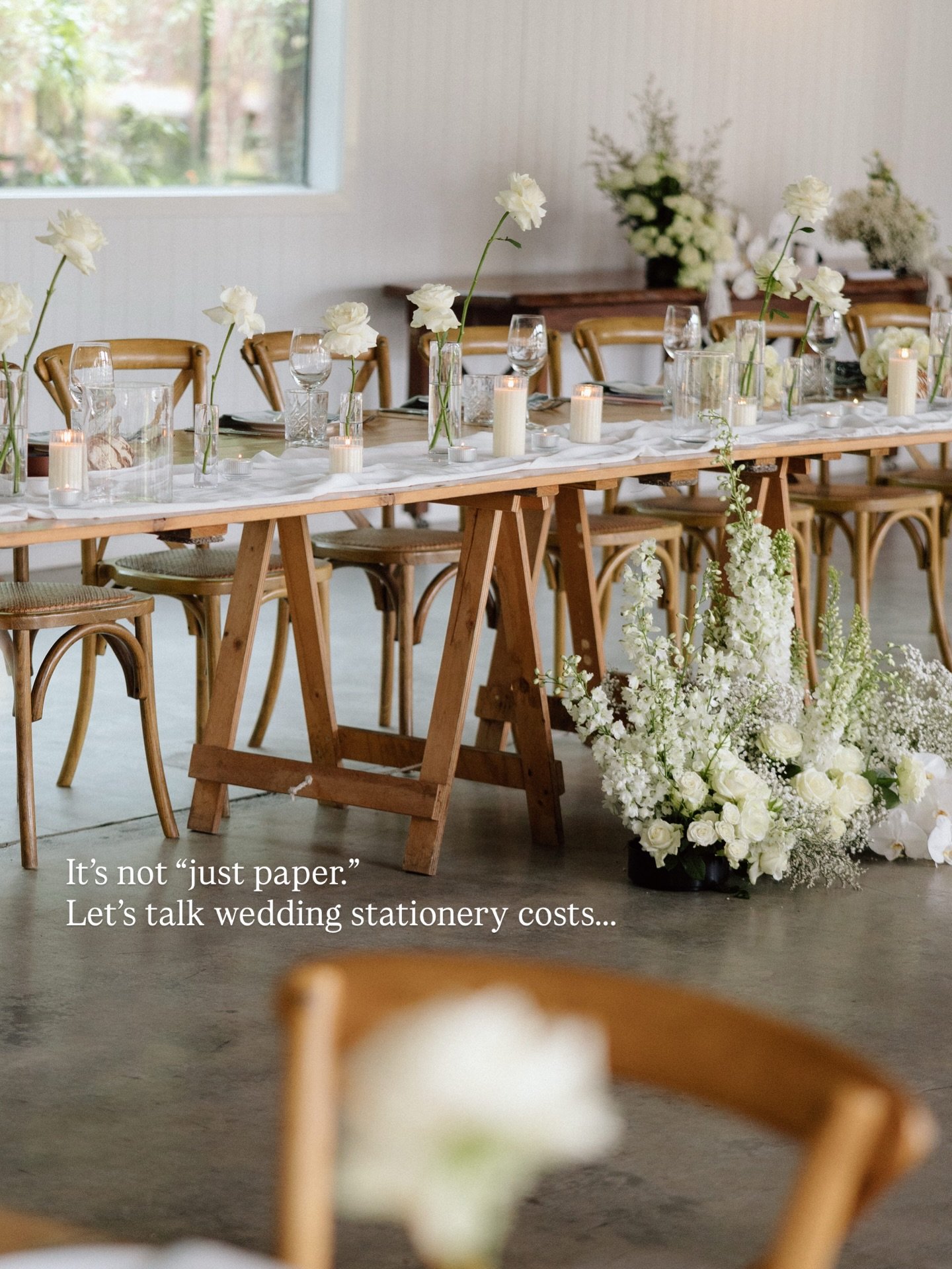 No wedding tax to be seen. Just many design hours, premium materials from trusted suppliers and real production costs 💌

If you&rsquo;re wanting a cohesive, elevated look for your day, I&rsquo;d love to create it with you. Tap the link in bio to enq