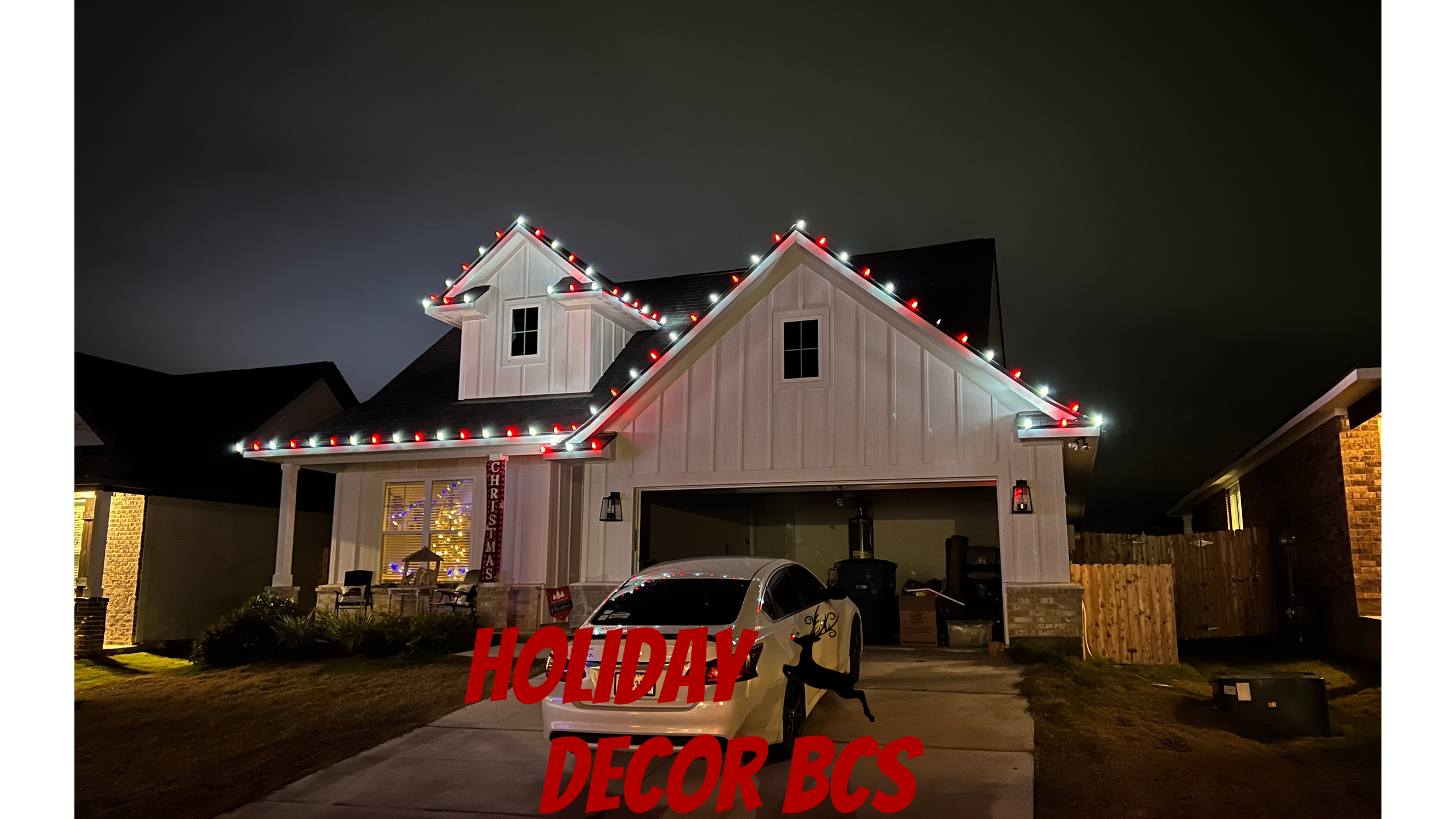 Red & Cool White Lights