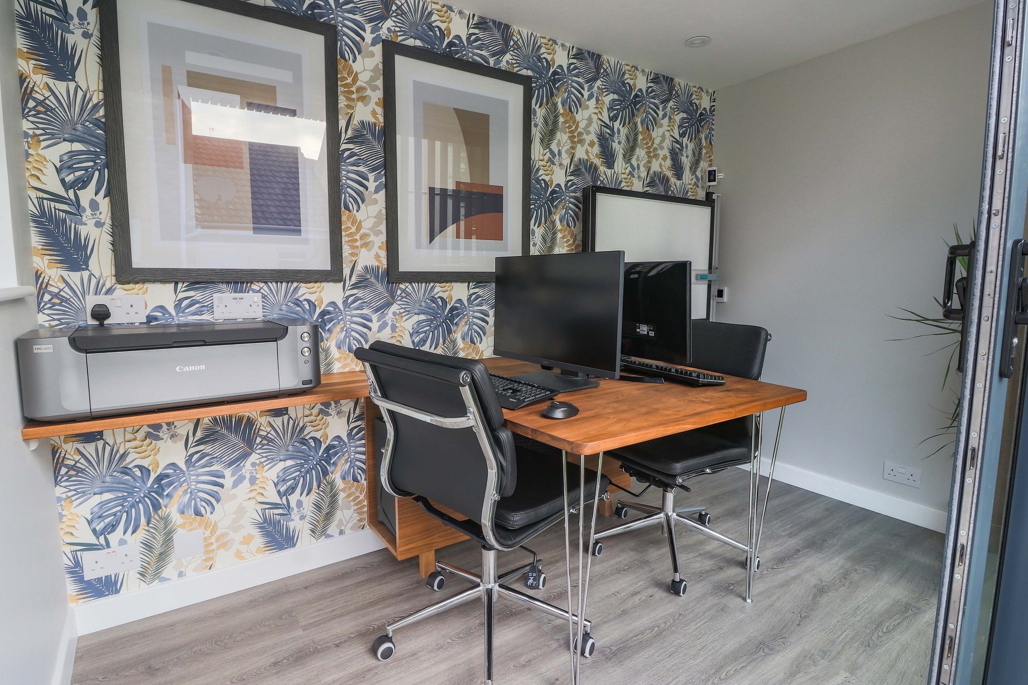 💻 WFH, but better.
This bespoke garden office is designed to keep you focused, inspired, and in total control of your working day &mdash; just steps from home, but miles away from distraction.

With a dual-desk layout, built-in tech setup, and fully