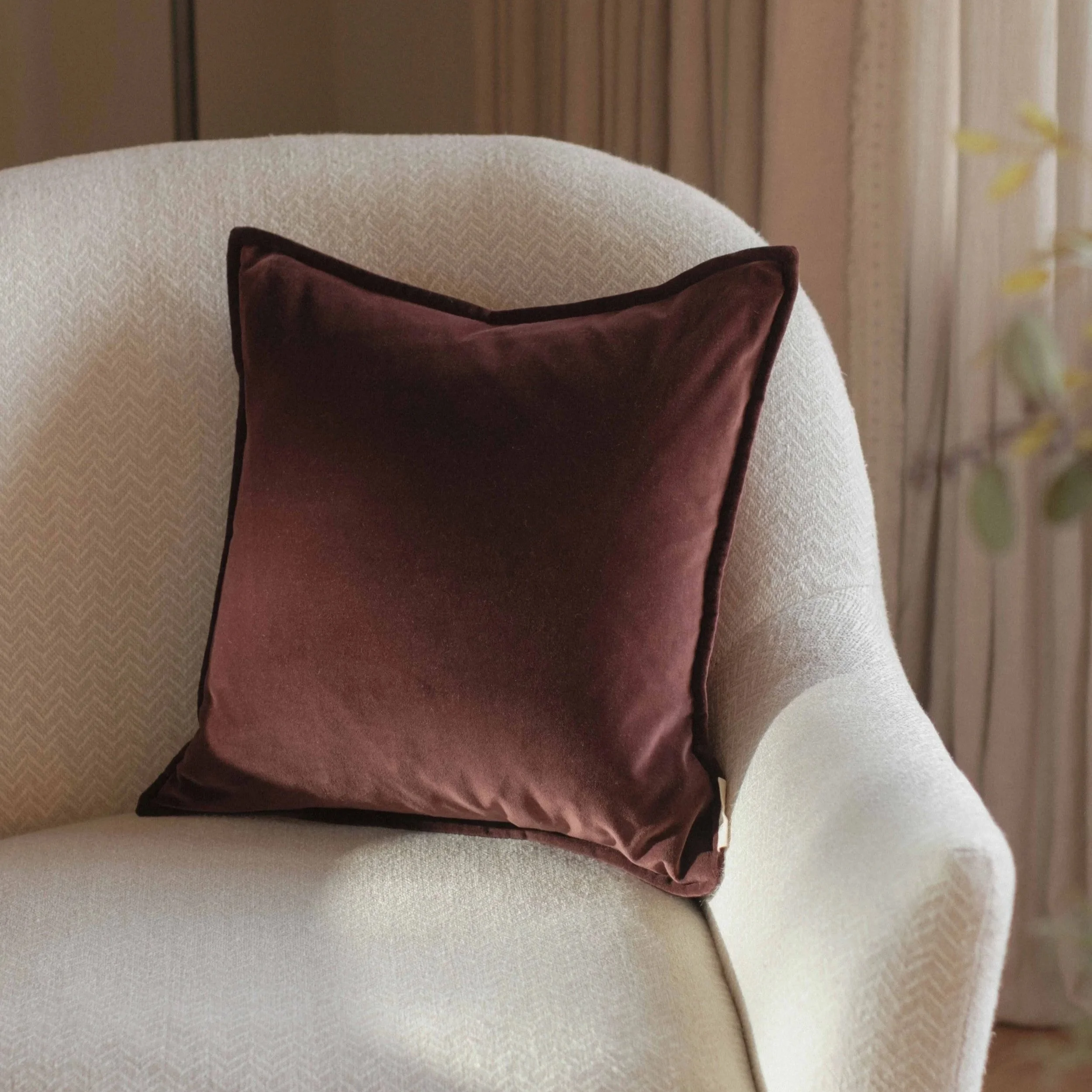Margot - Brown Velvet Cushion