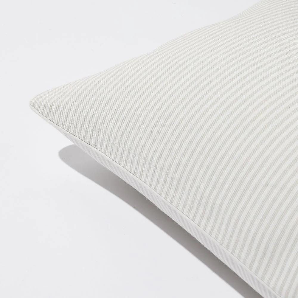 Lemon & Lime Lace Trim Striped Woven Cushion