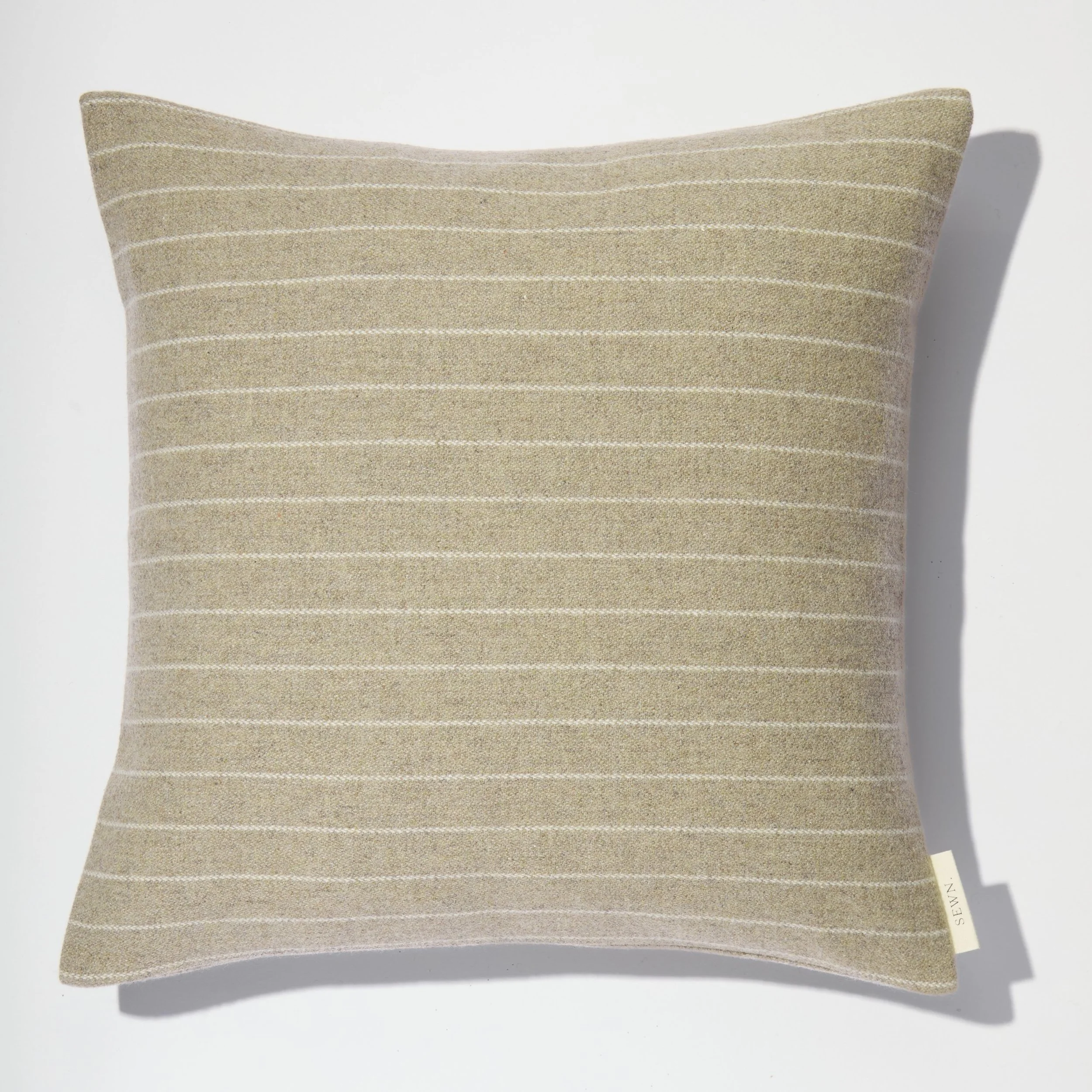 Eleanor - Beige Striped Wool Cushion