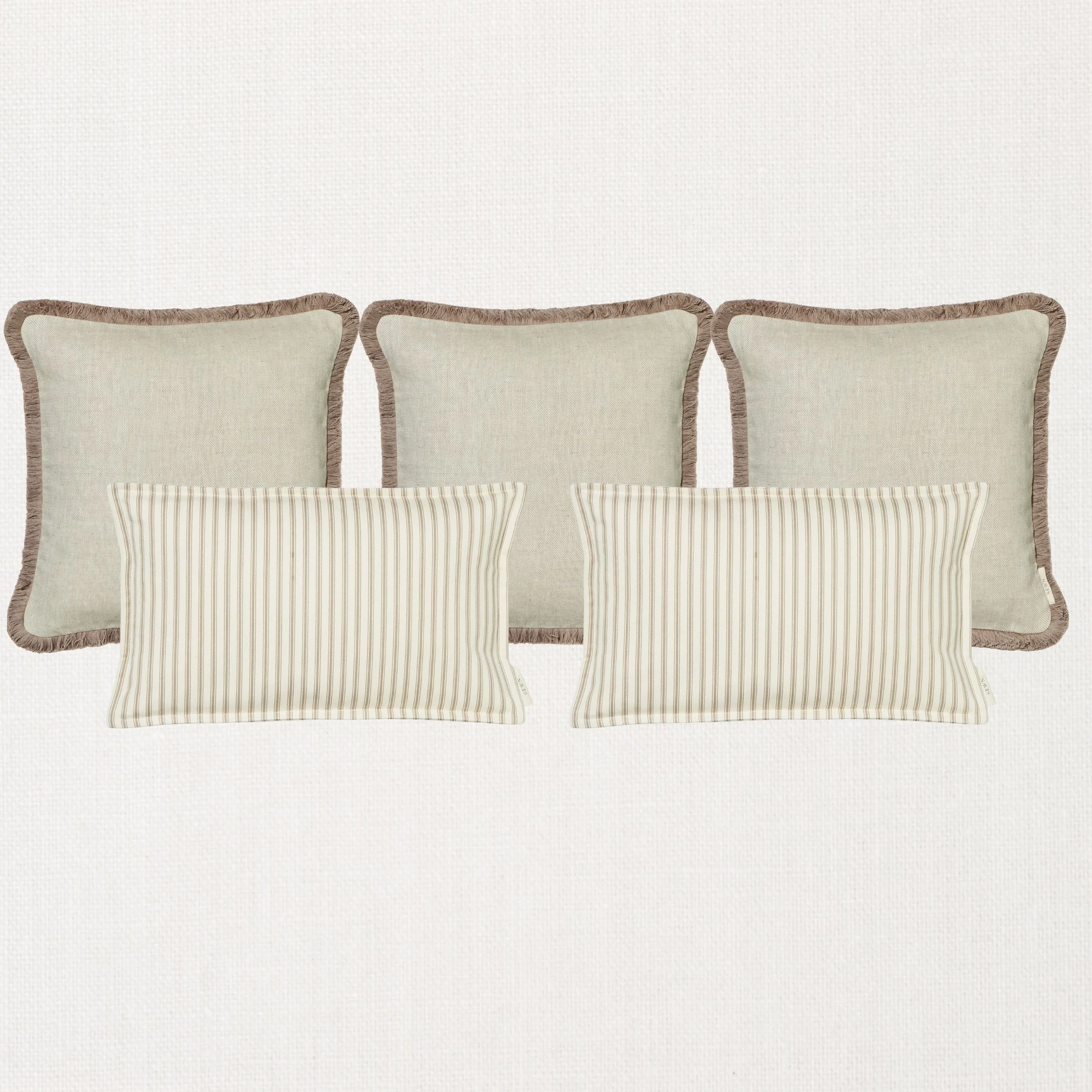 Mocha Mousse Bed Cushion Combination