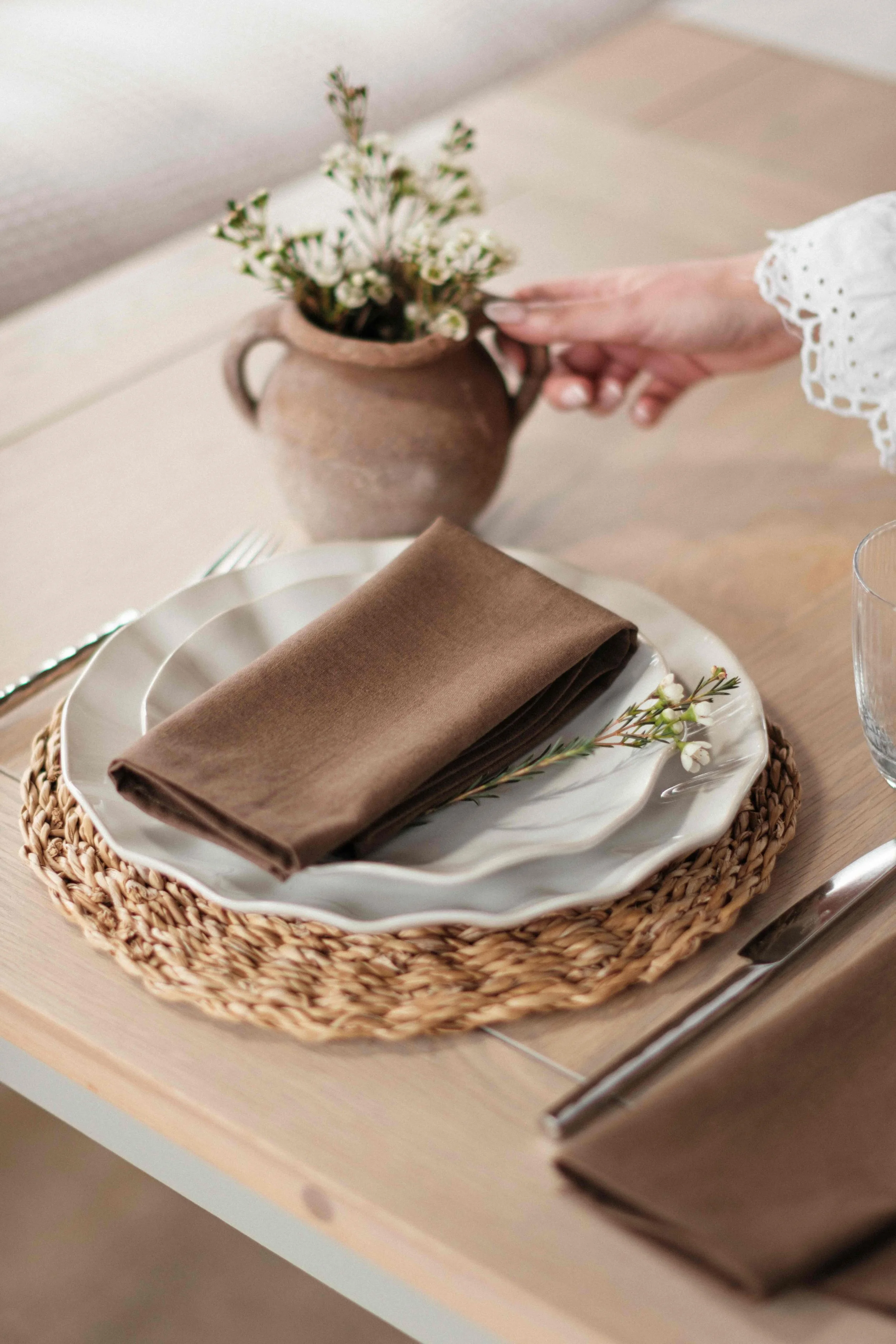 Coco - Brown Linen Napkins (Set of 2)
