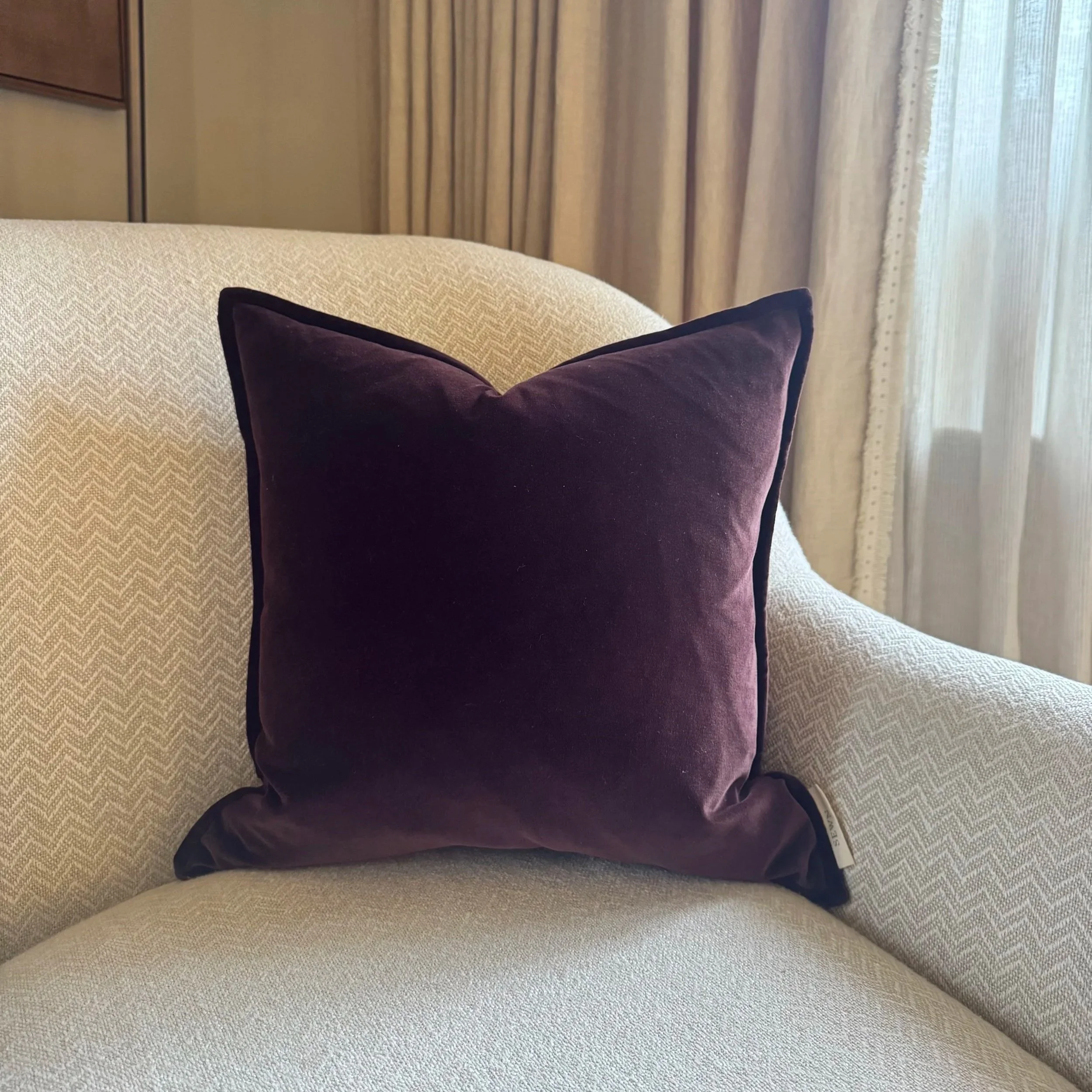 Margot - Brown Velvet Cushion