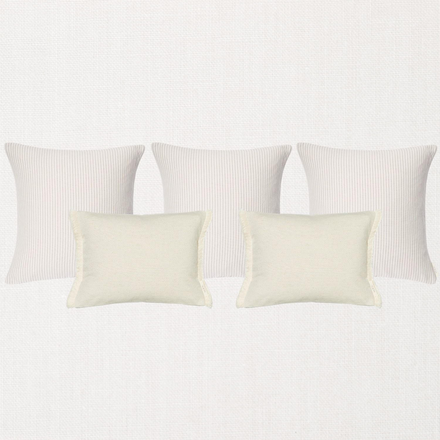 Natural Linen Bed Cushion Combination