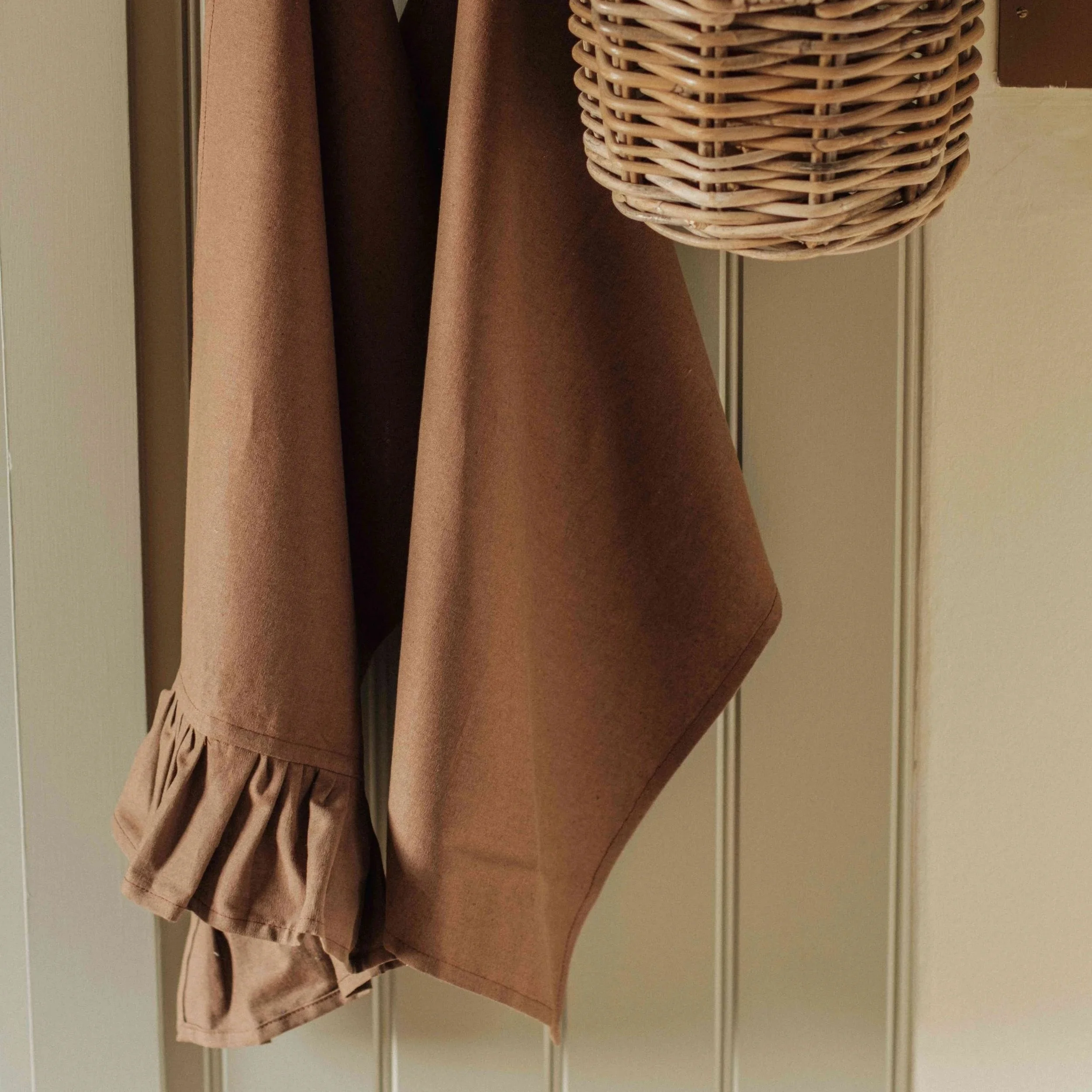 Coco - Brown Linen Tea Towel
