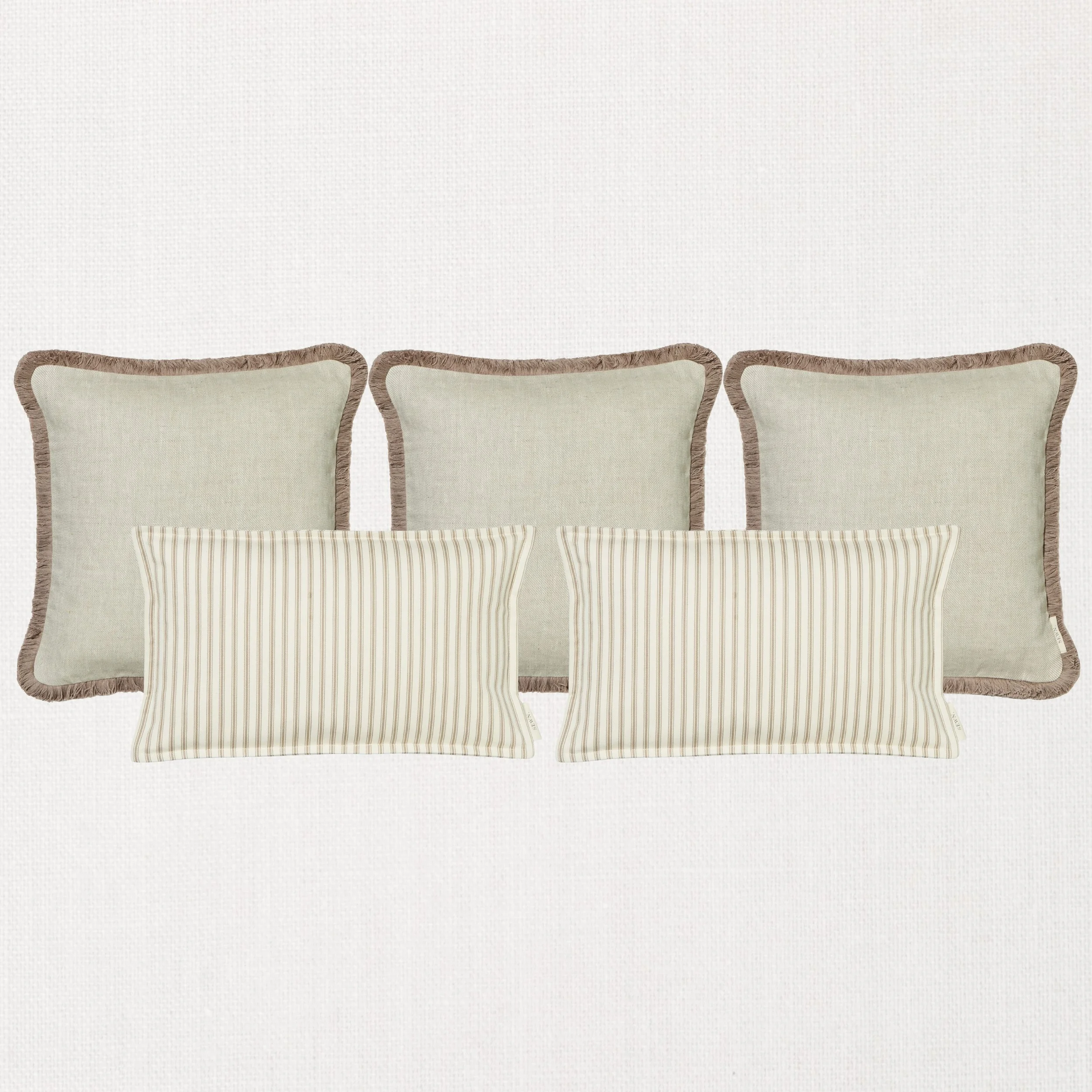 Mocha Mousse Bed Cushion Combination