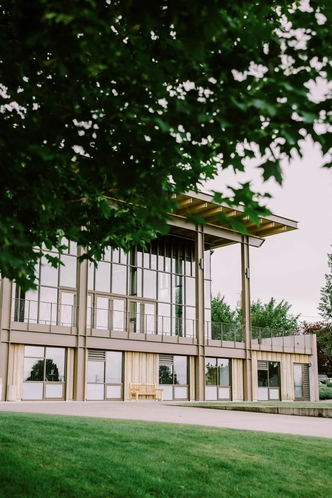 Rosehill Center surrounded by lush greenery-Photography by Jenn Tai & Co.-planned and designed by Simply Wed