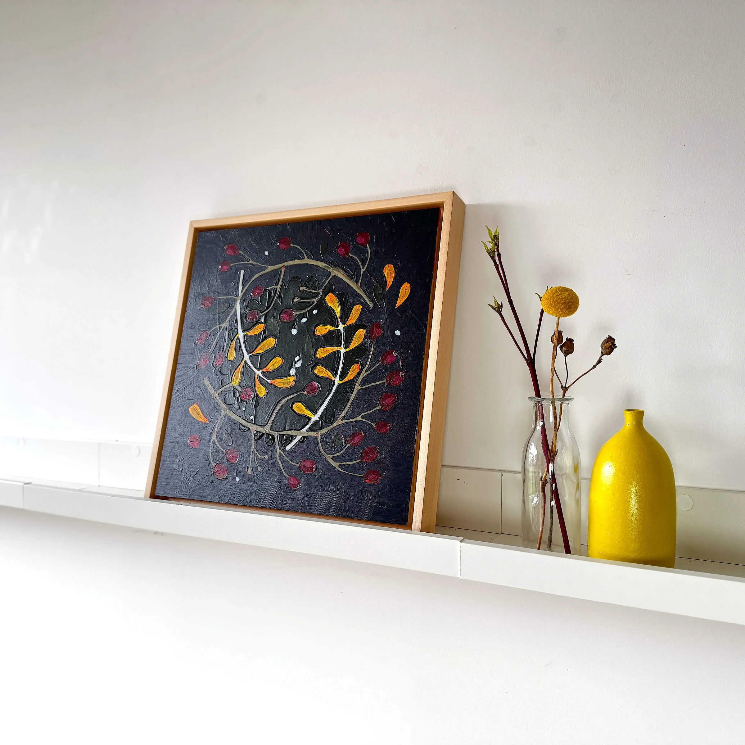 Ali Mackie Art Wilder - Wreaths dark autumnal art for sale