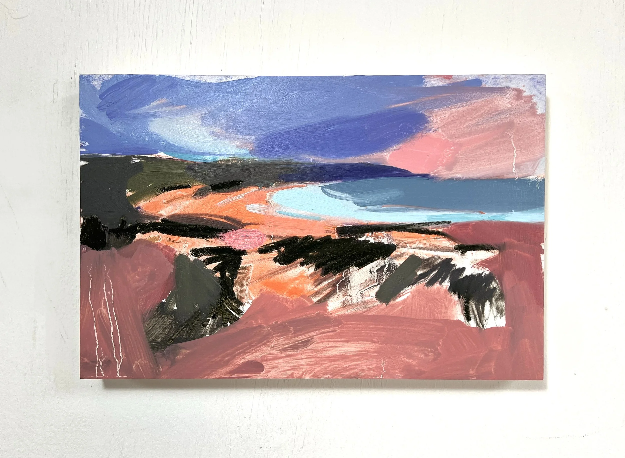 Tumulus - Mixed Media Landscape Painting for Sale by Josie Clouting