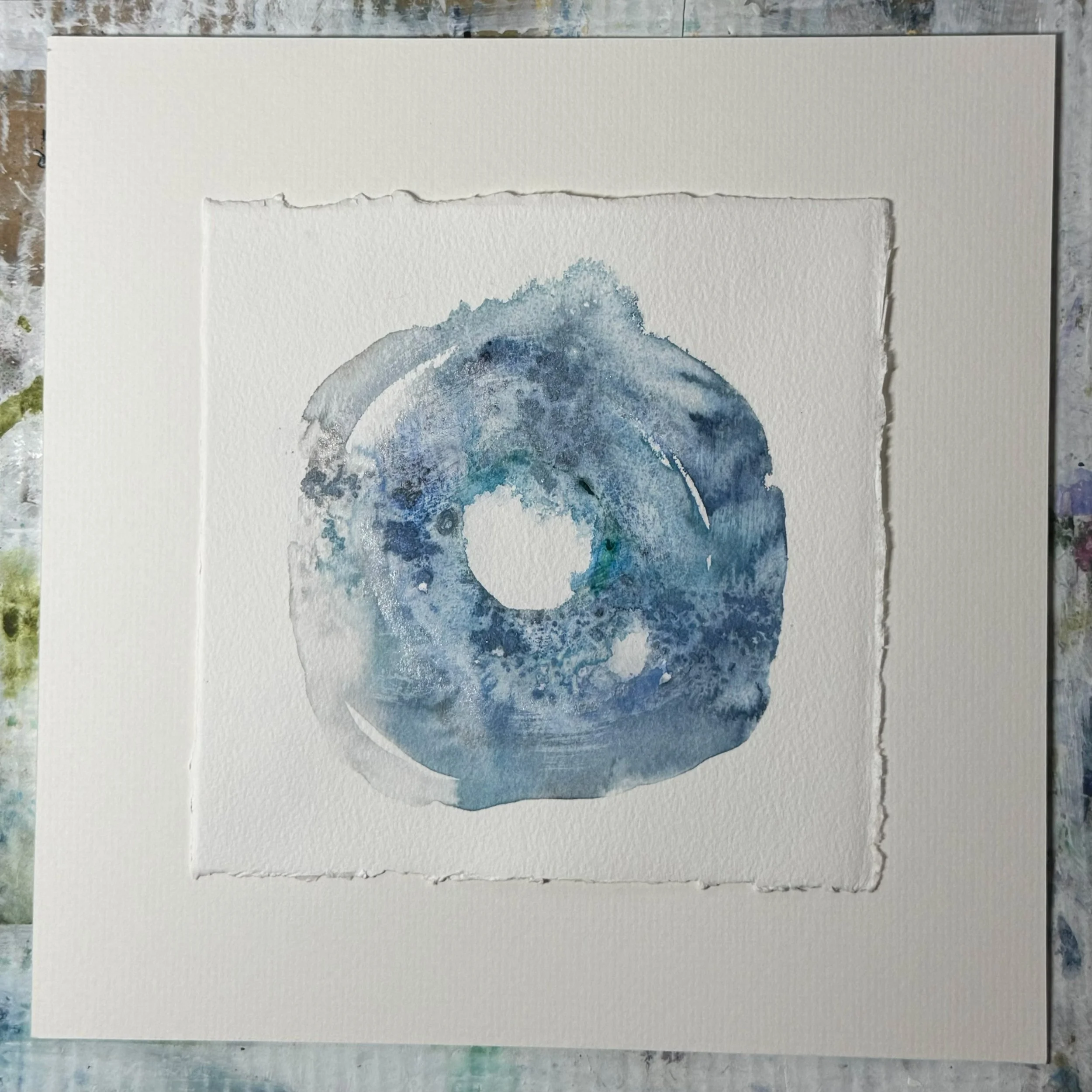 Pebble Portal Series (SEA Blue) - Original watercolours by Jacqueline Ford