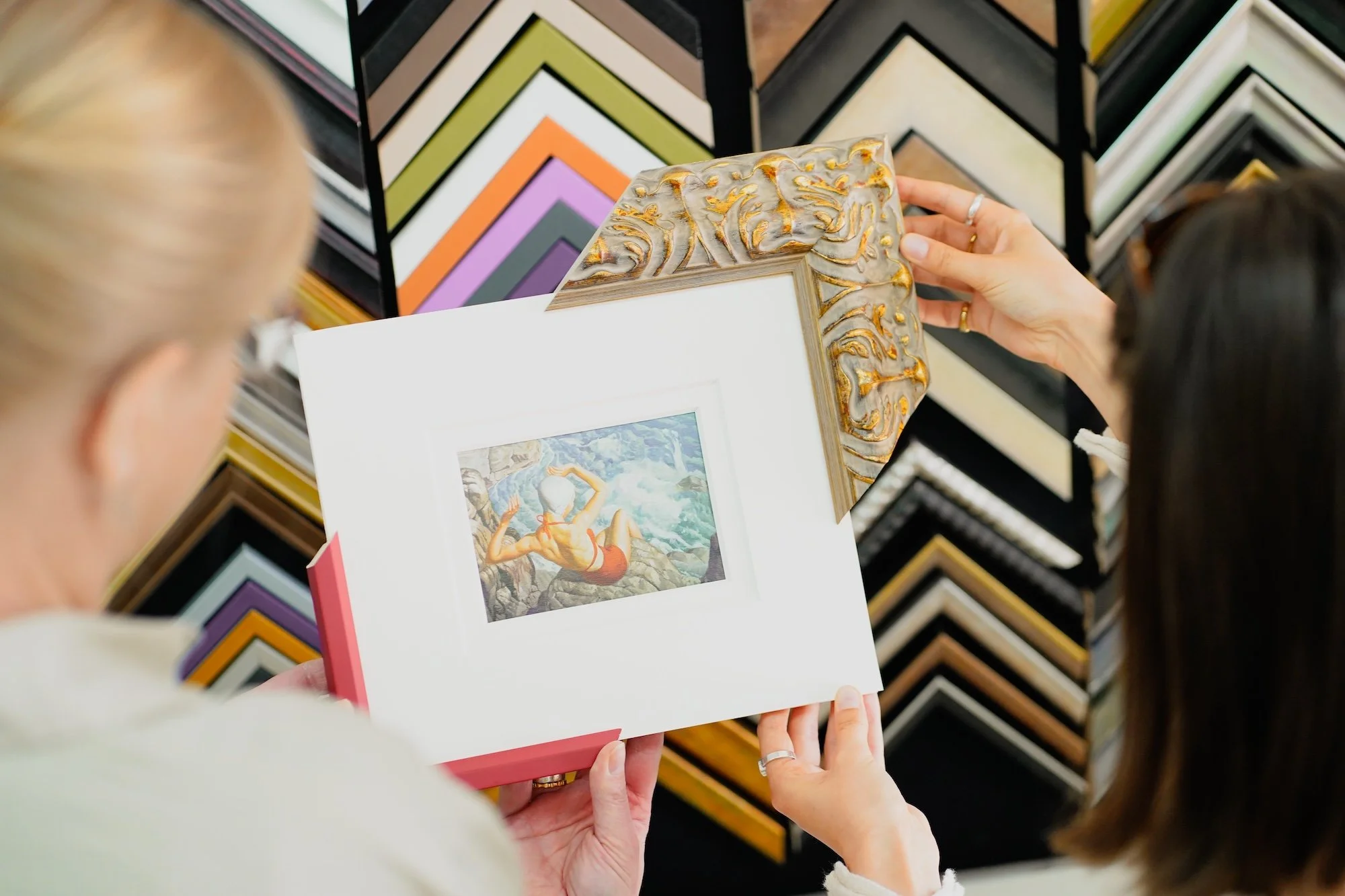 Picture Framing Appointment at Emerald Frames