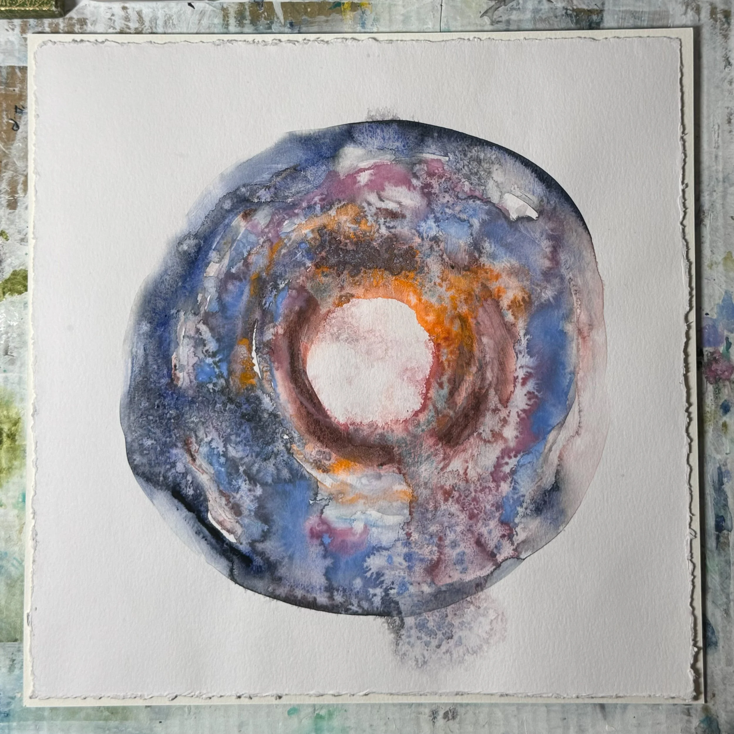 Pebble Portal Series (Threshold) - Original watercolours by Jacqueline Ford at Emerald Gallery
