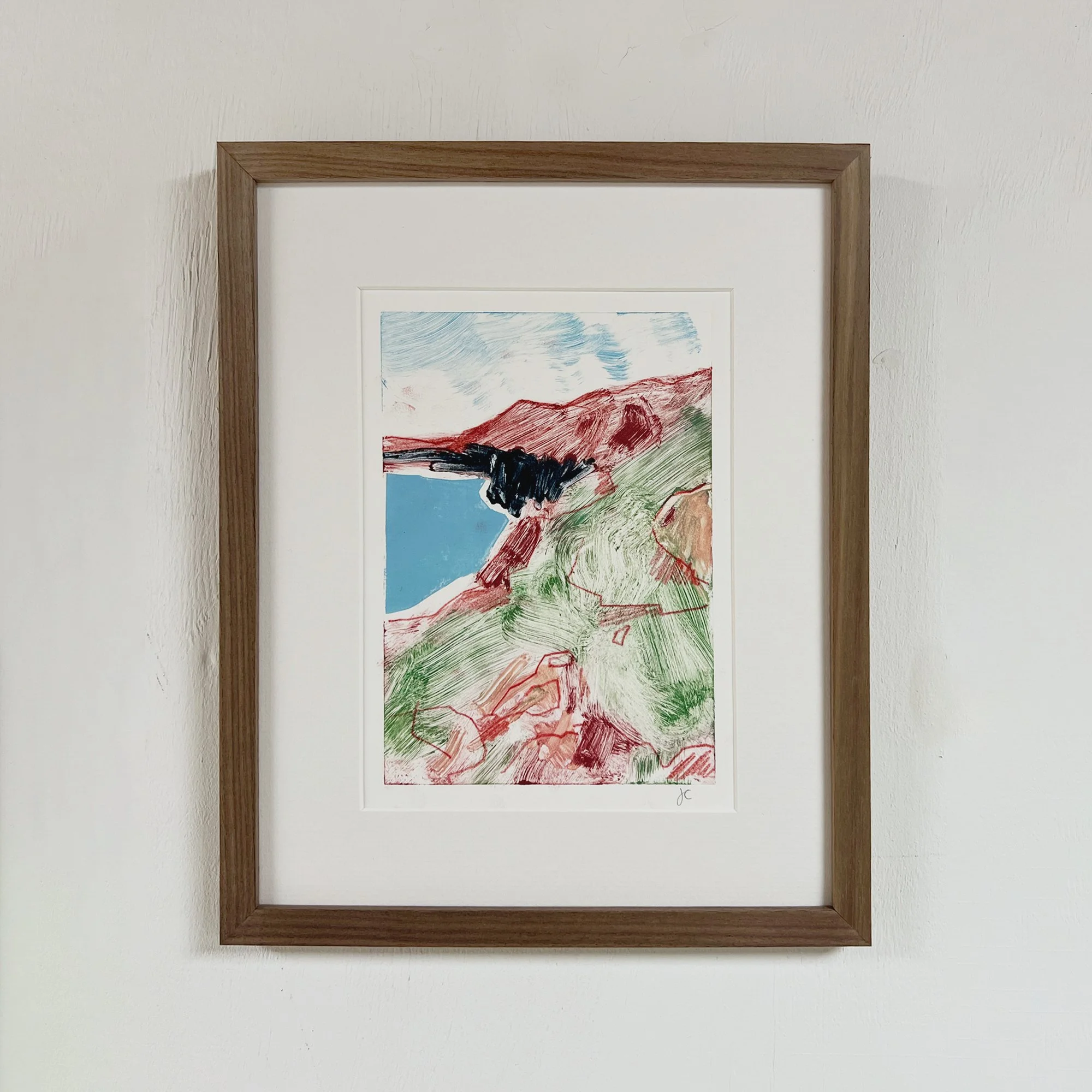 Tumulus III - Mixed media on paper for Sale by Josie Clouting