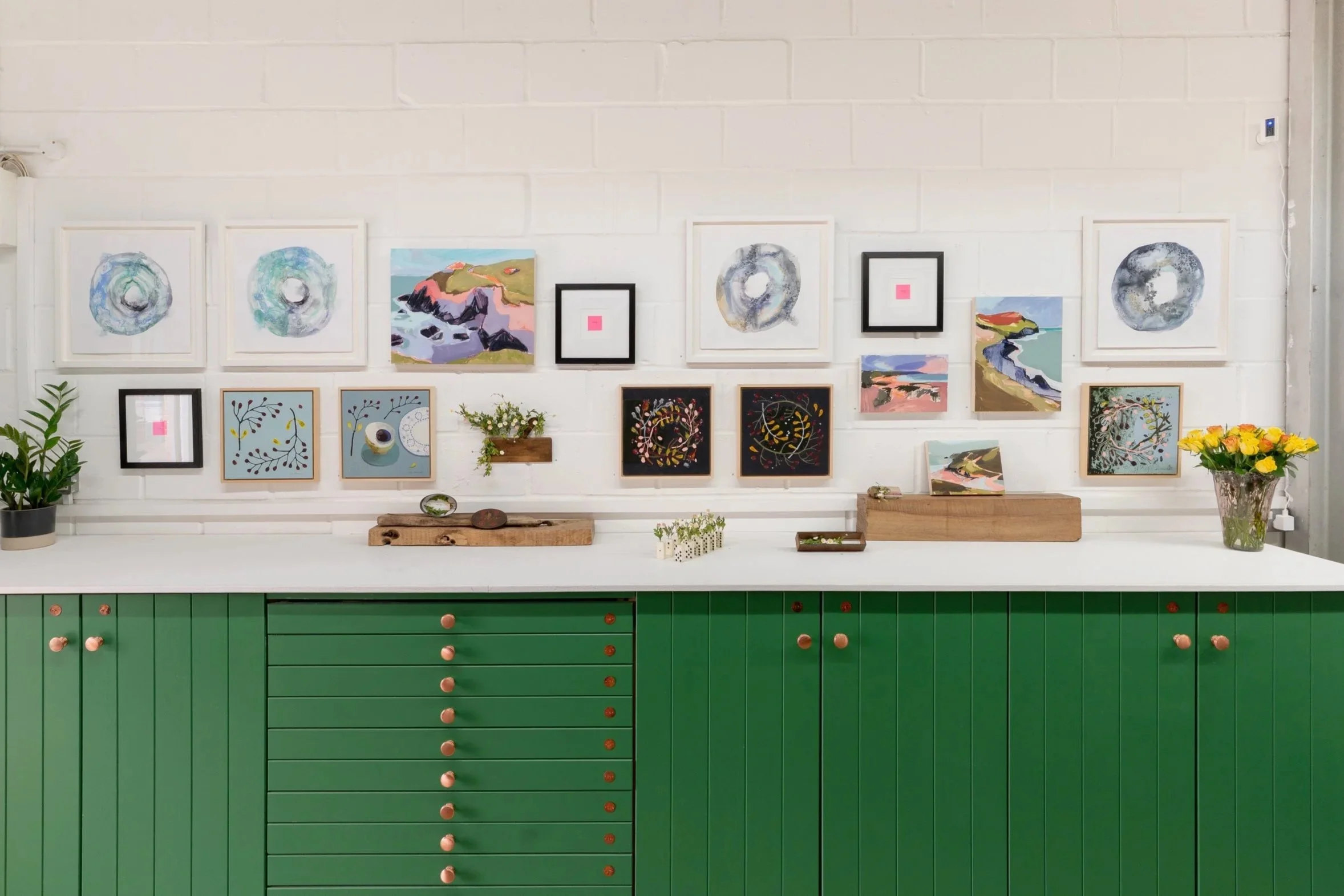 Exhibition of art at Emerald Gallery for Made Of Place Chalfont St Peter Buckinghamshire