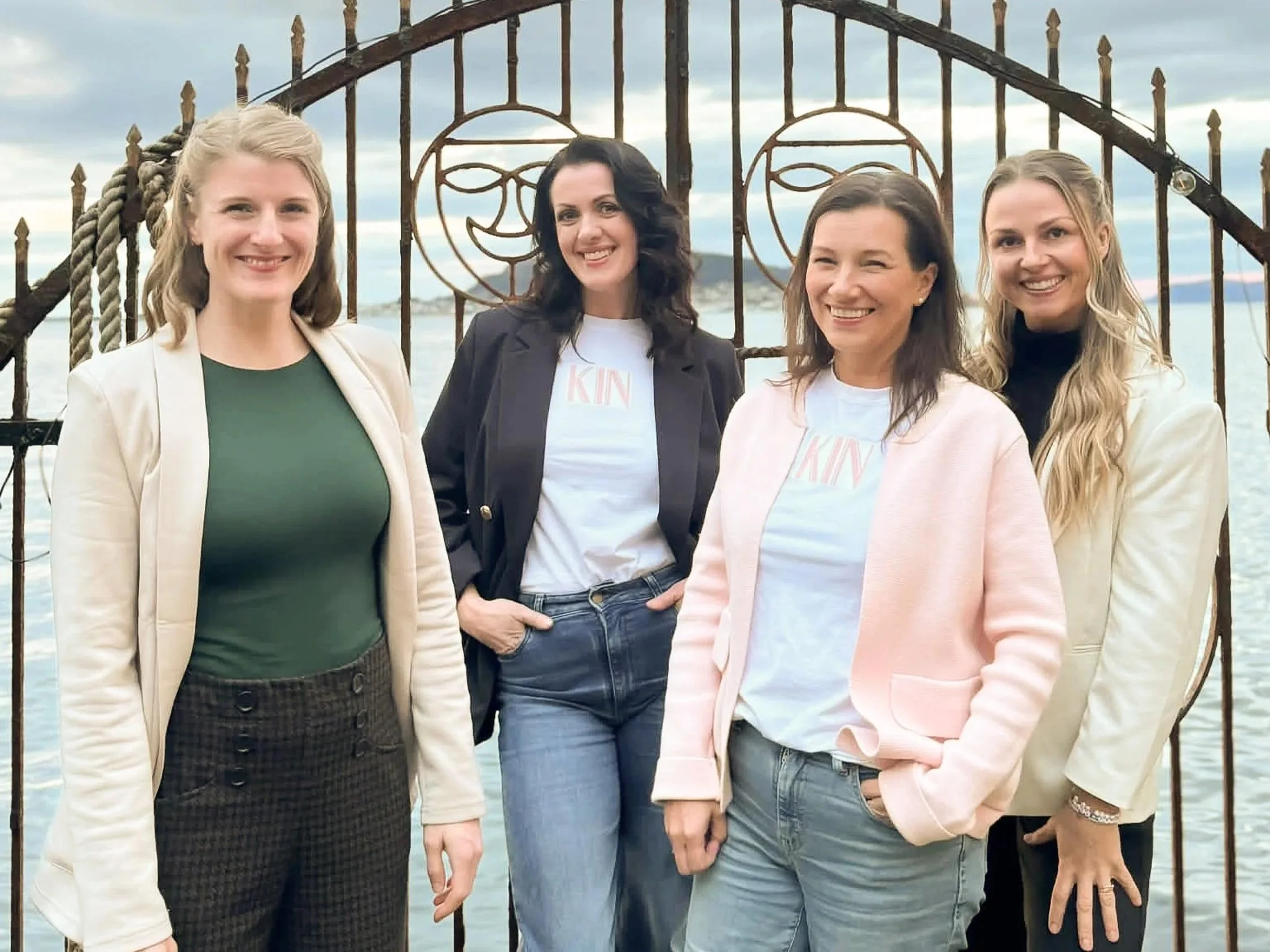 KIN-styret: Josefine Spiro, Charlotte Velle, Kjersti Nordbakk og Marielle Kongsvold. Styremedlem Liisa Mänd var ikke til stede da bildet ble tatt. Foto: Andrea Frostad.