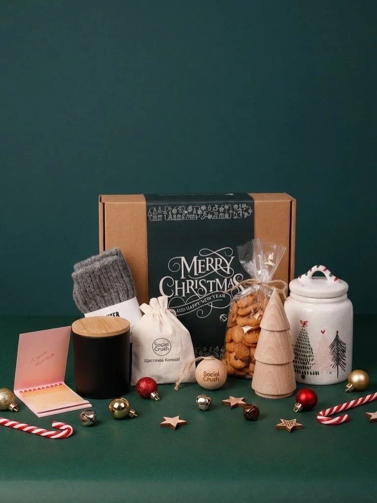 Коледа е най-вълшебният празник в годината, защото ни напомня за наистина важните неща! 
Подаръкът е начинът да кажем най-искреното благодаря!
Нашите корпоративни коледни подаръци са създадени с внимание и грижа. Подбираме според бюджета на клиента н