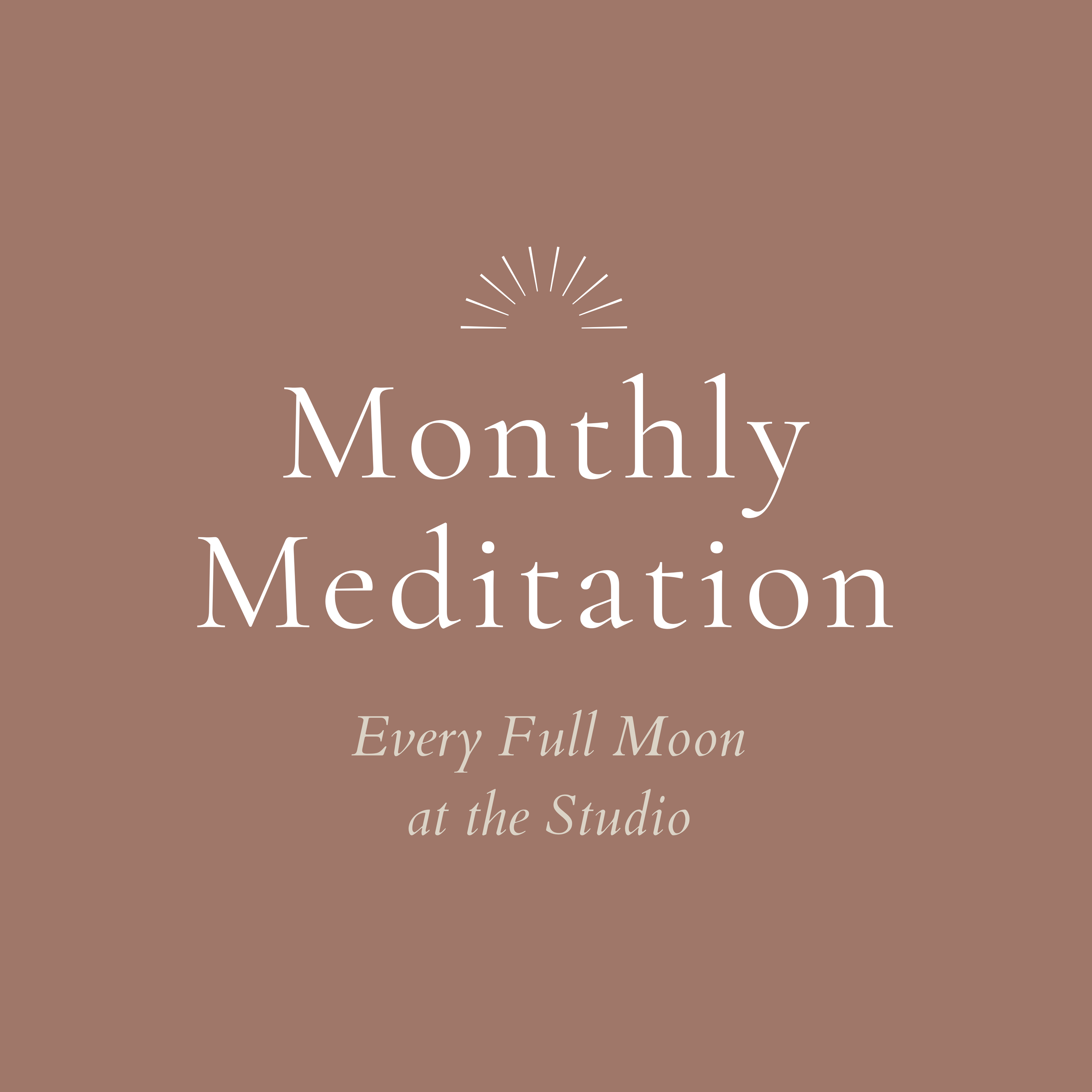 Monthly Meditation every Full Moon