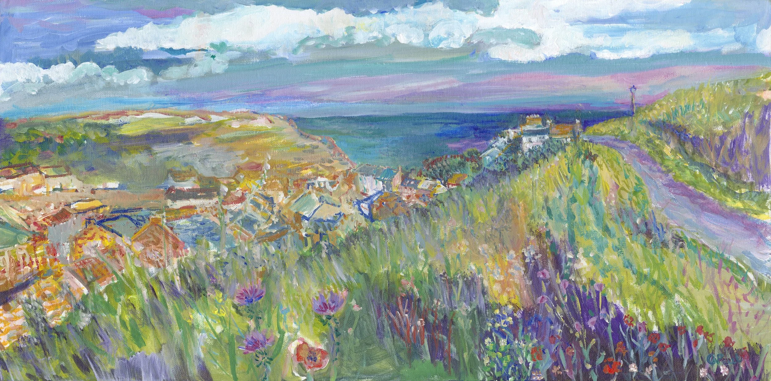 Charlotte Willoughby - Wildflower path to Staithes