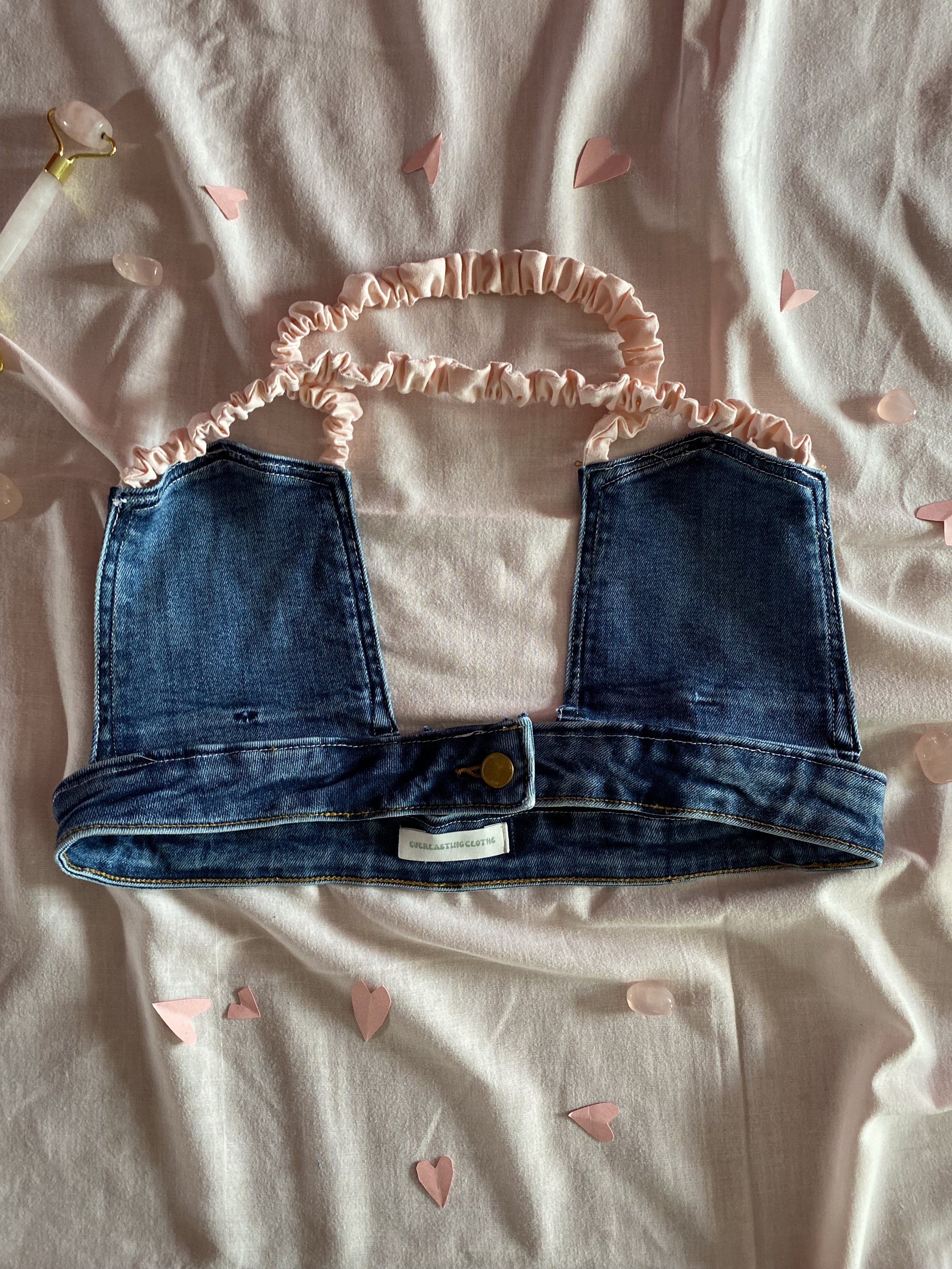 Dragée - Brassière Denim Upcyclée