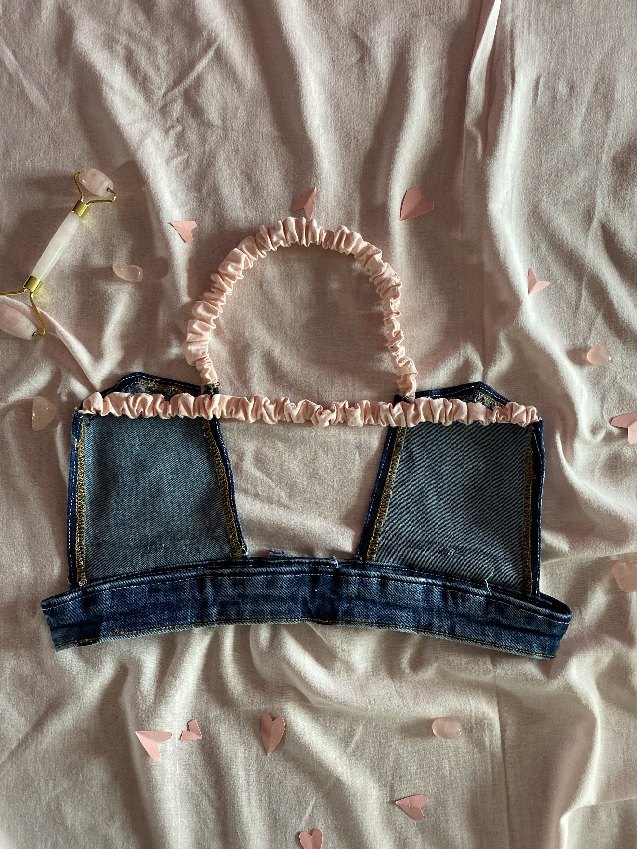 Everlasting Clothe Brassière Denim jean upcyclée Dragée 1.jpeg