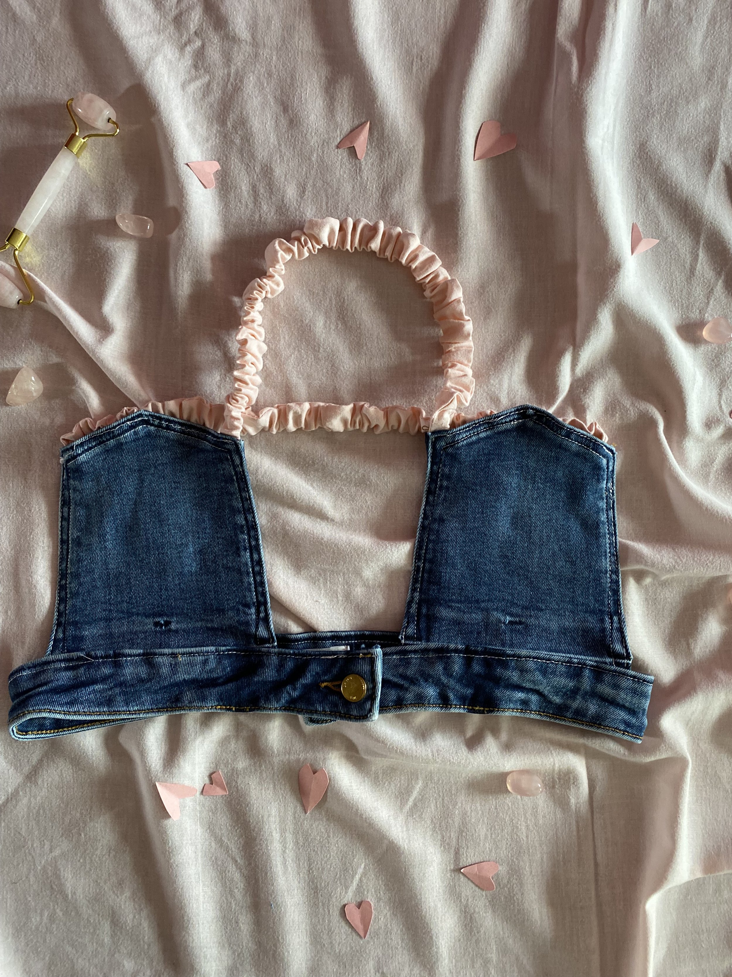 Everlasting Clothe Brassière Denim jean upcyclée Dragée 2.jpeg