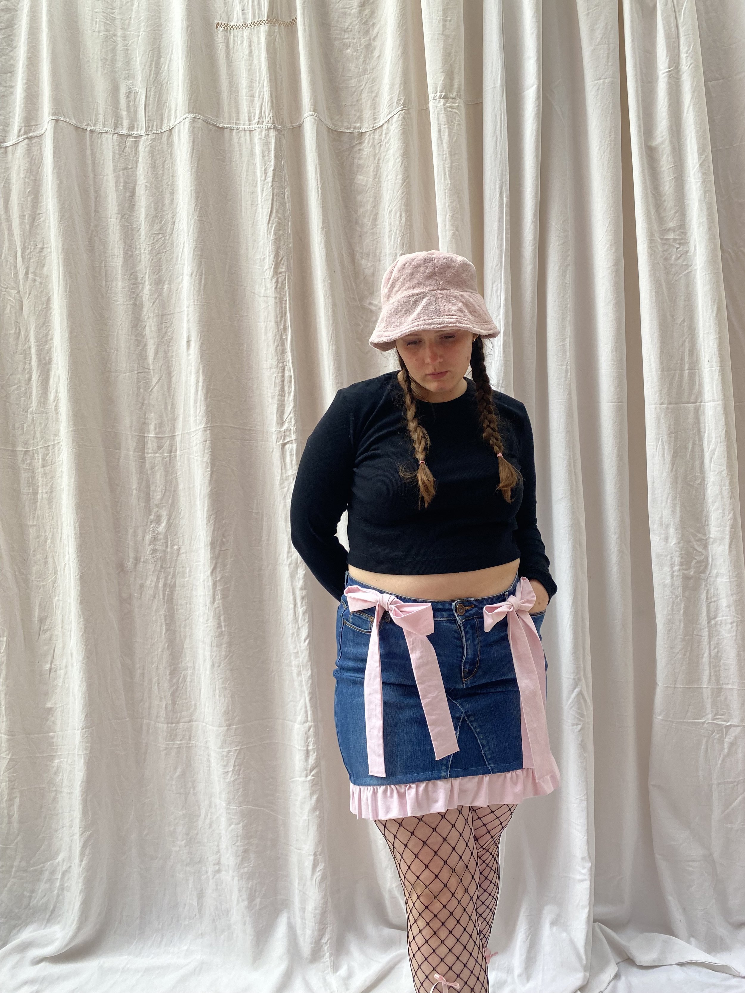 Pomme d’amour - Jupe Courte Denim Upcyclée