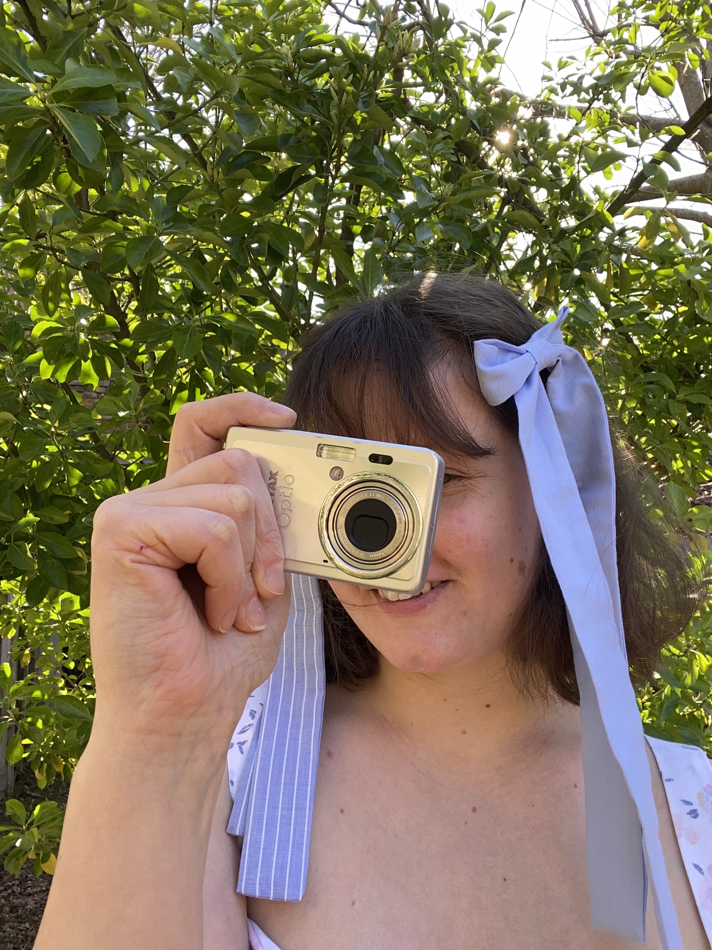 Barrette noeud upcyclée - Cosmos -Everlasting Clothe Bleu layette 1.JPG