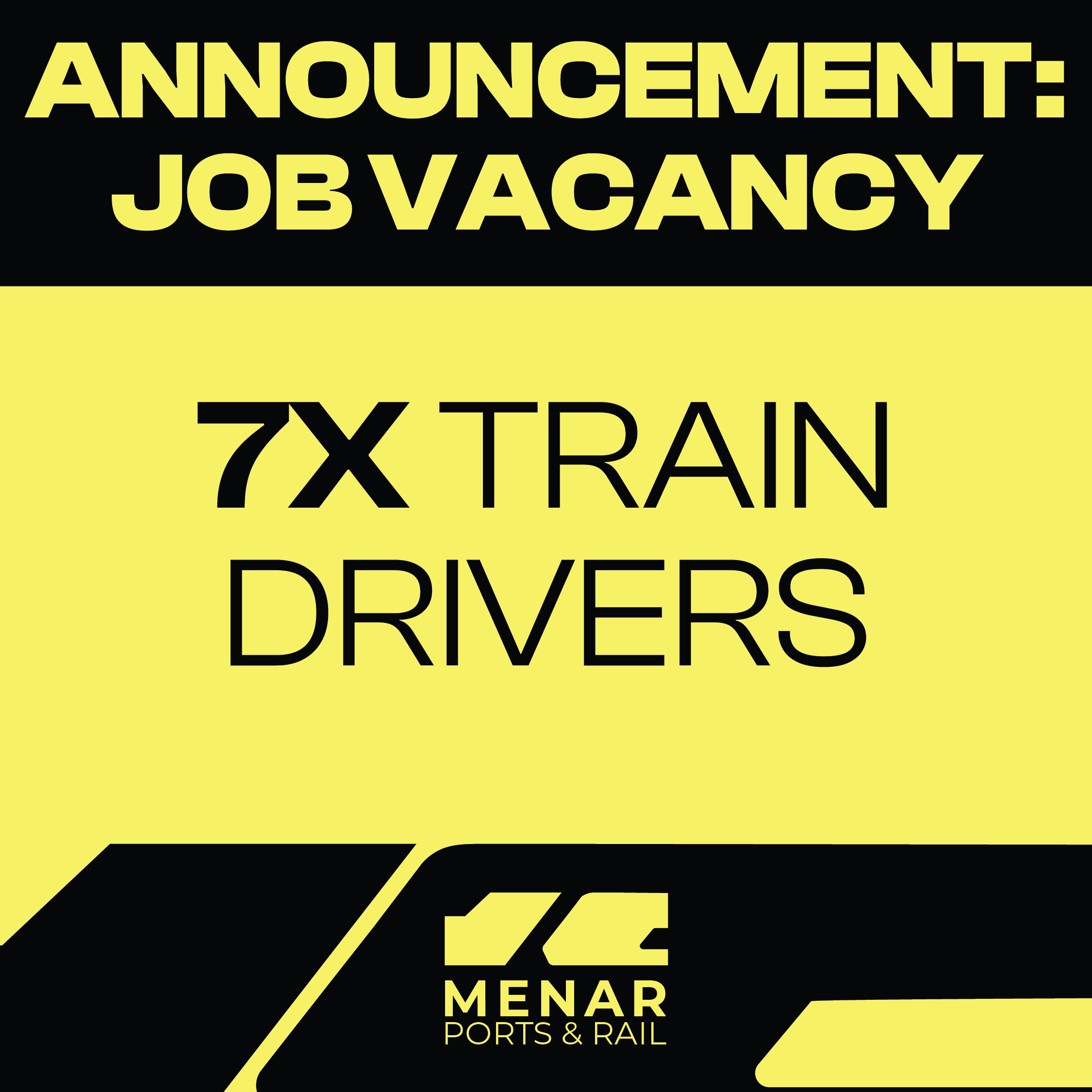 TRAIN DRIVERS – 7 POSITIONS
