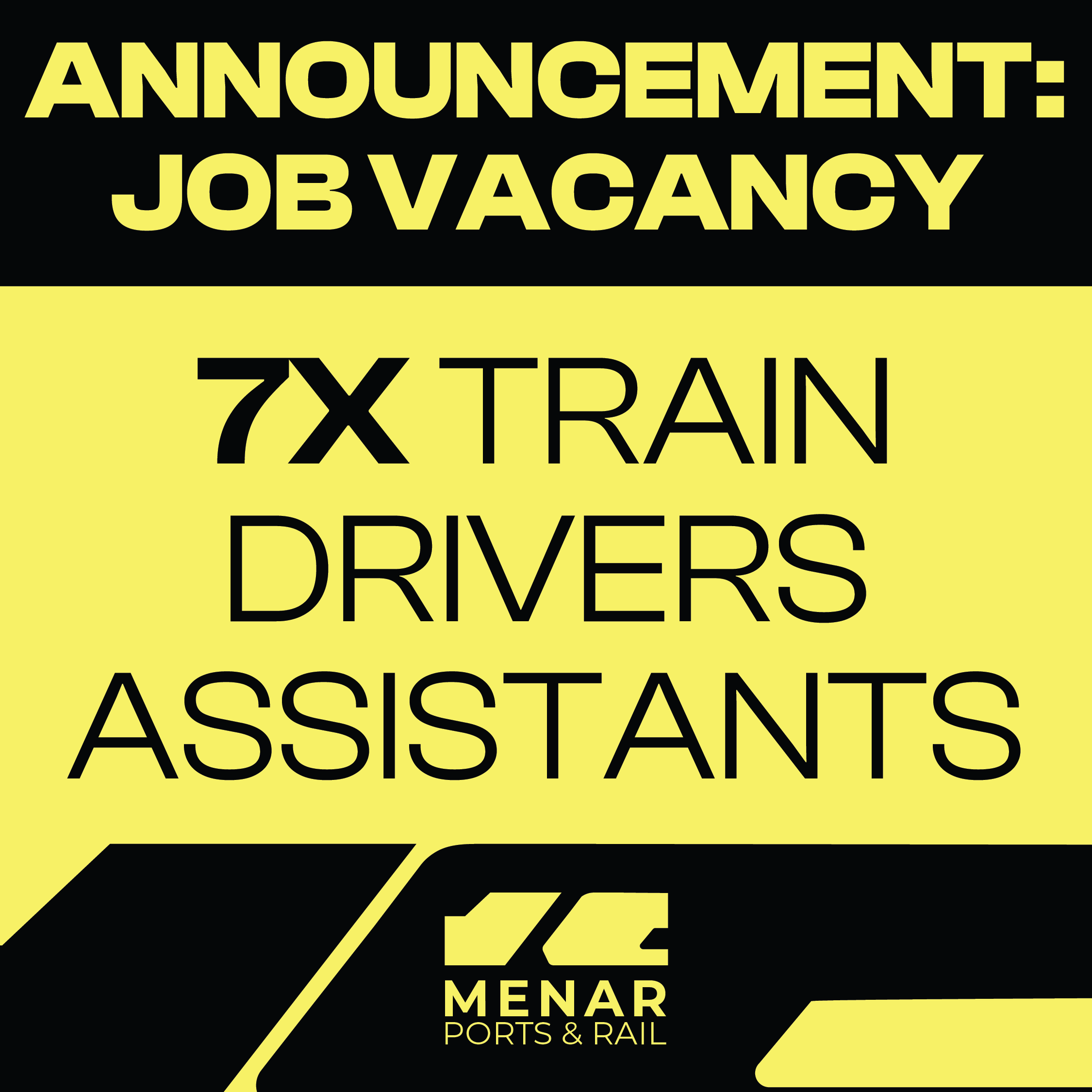 TRAIN DRIVERS ASSISTANTS – 7 POSITIONS