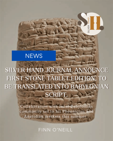 Silver Hand Journal Announce First Stone Tablet Edition, To Be Translated Into Babylonian Script