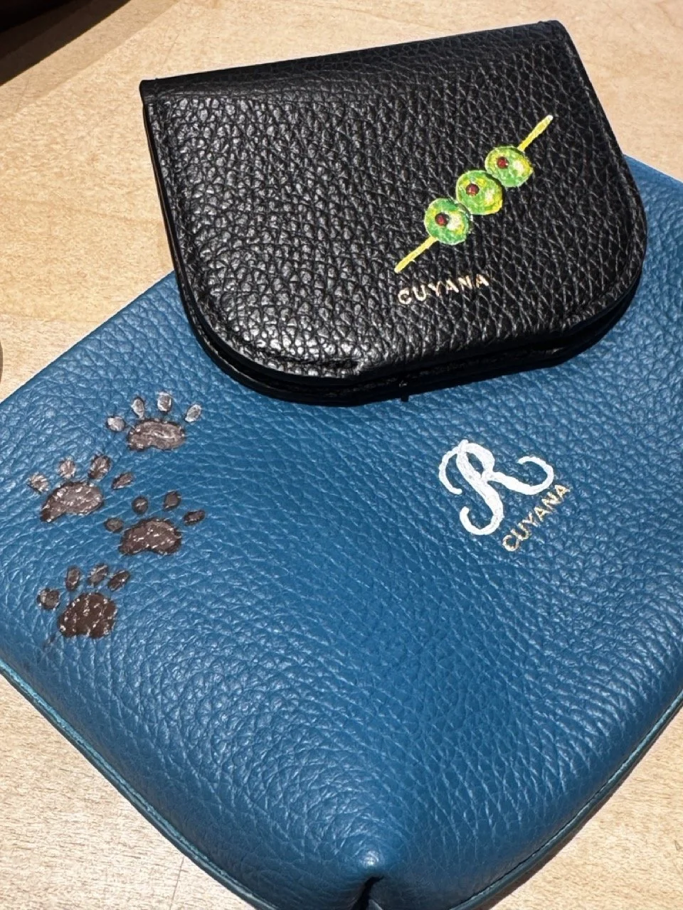 Leather bag painting event for our client Cuyana at LA Store Event