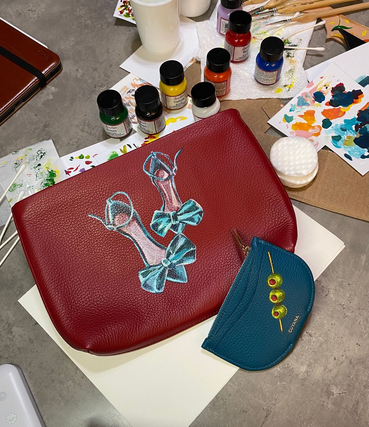 Leather luxury handbag customization event for brand activation