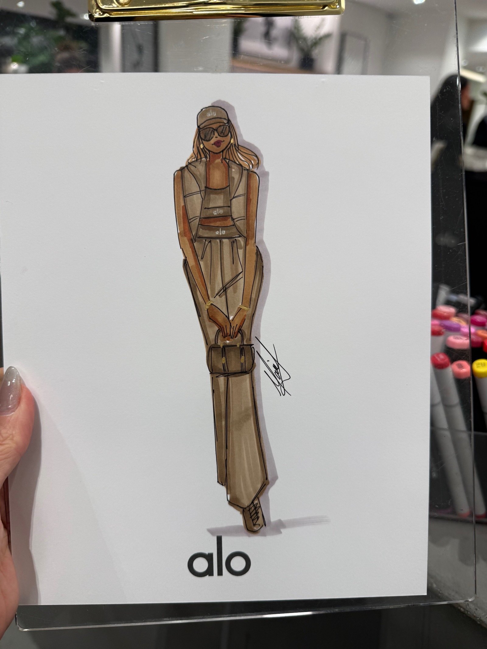 Fashion Illustrator at In-Store Brand Activation Event alo