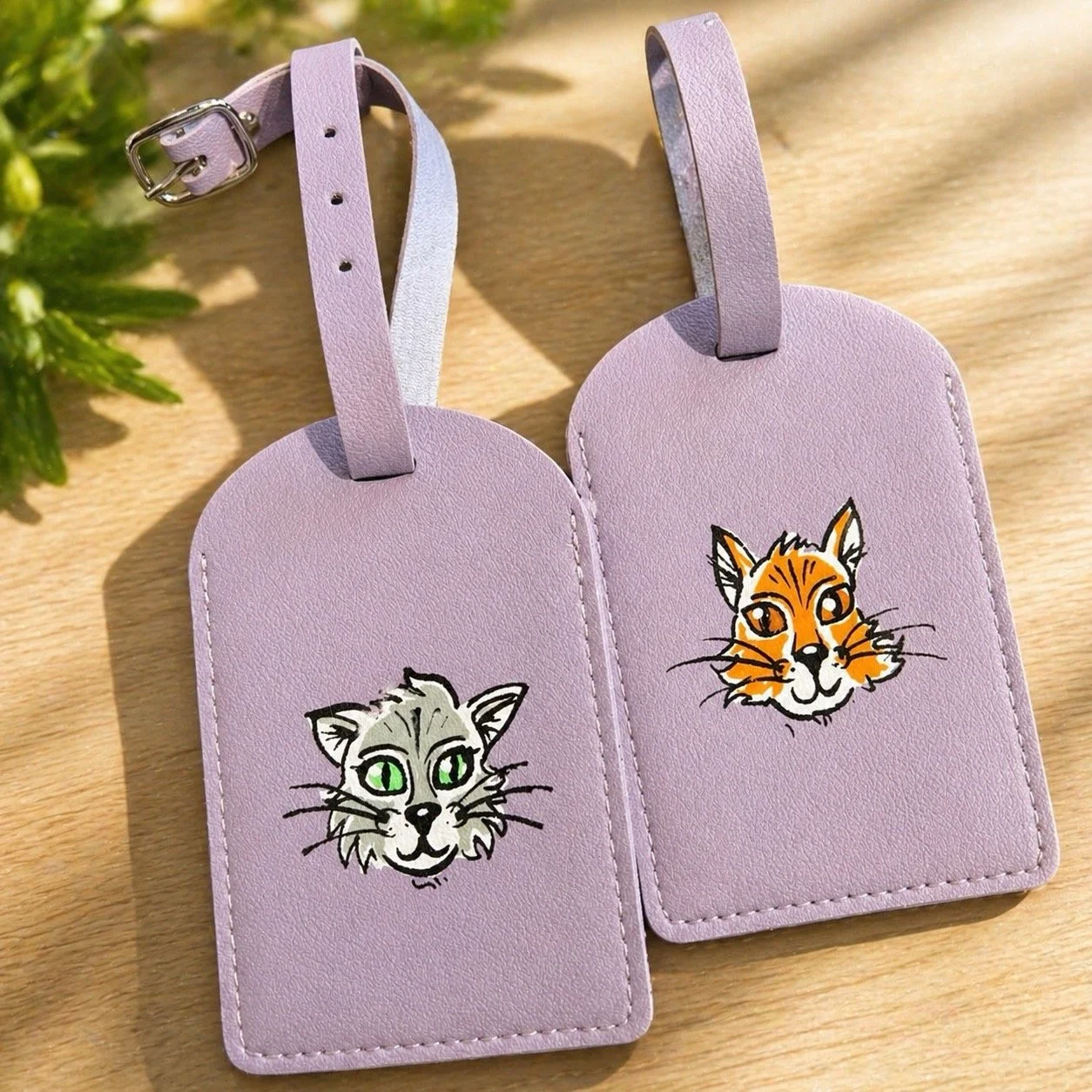 Painting leather luggage tag customization - Brand Activation for Citadel