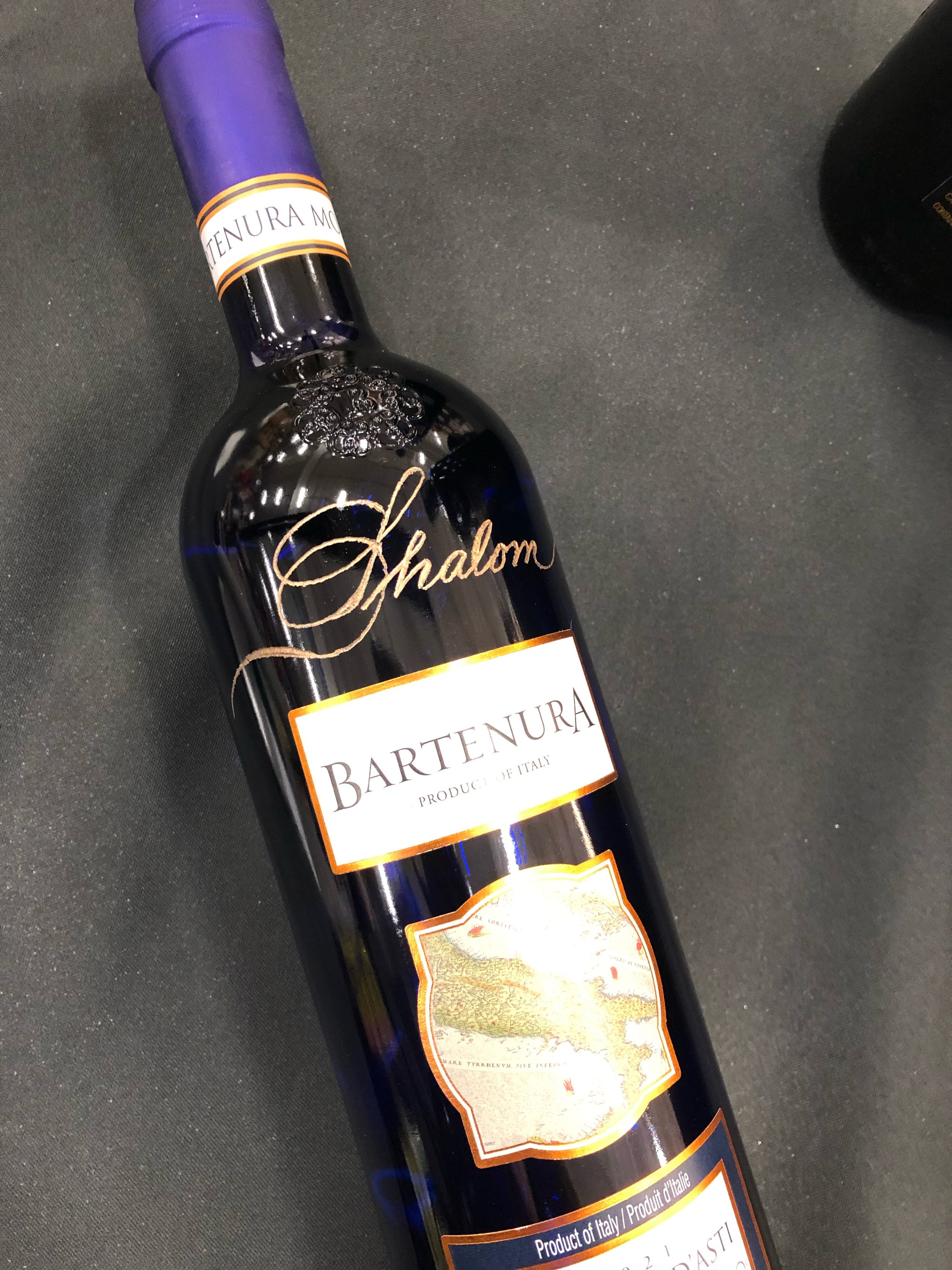 Engraved Wine Bottle For Live Event