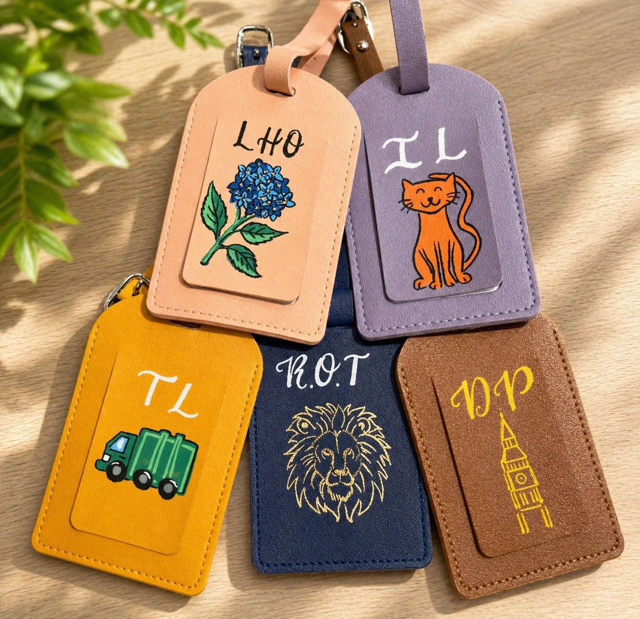 Painting leather luggage tag customization - Brand Activation for Citadel