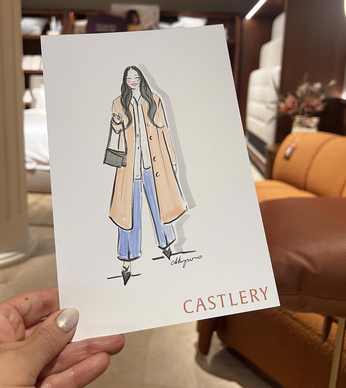 Fashion illustrator from Sun Drems Productions at Castlery Event in NYC