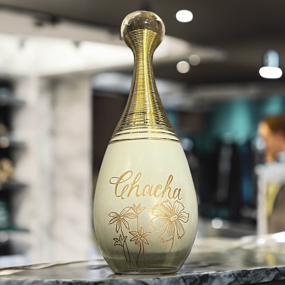 Dior J'adore Fragrance Bottle with Custom Engraving from Live Event at Nordstrom