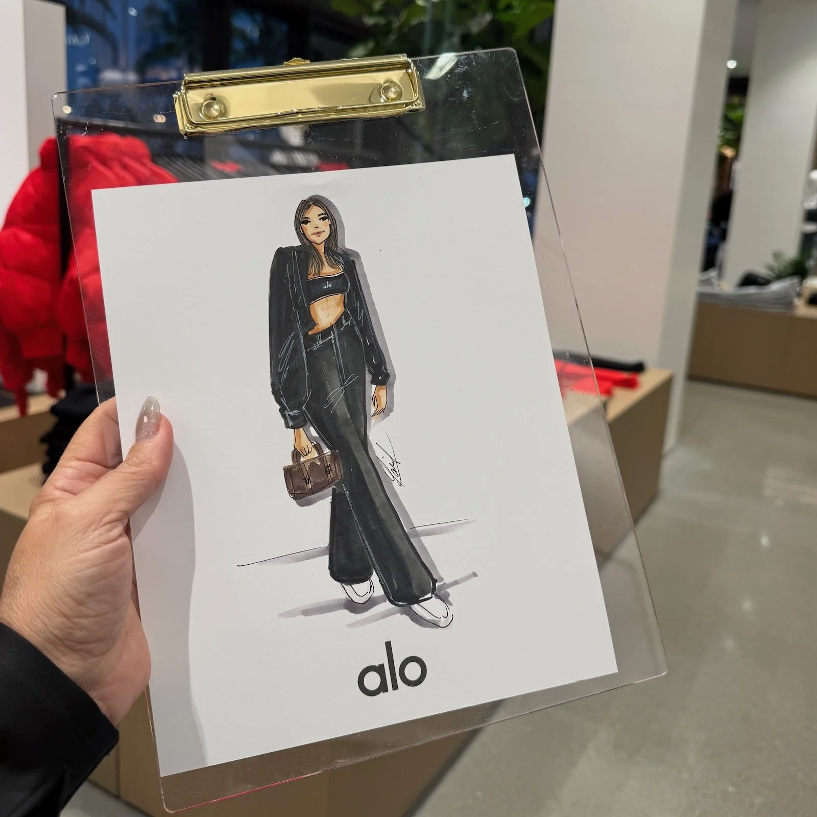 Fashion Illustrator at In-Store Brand Activation Event alo