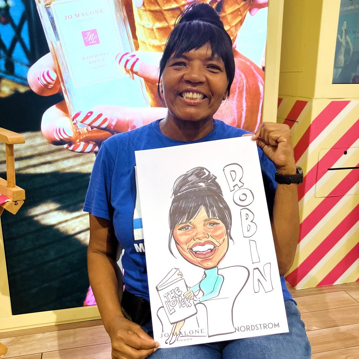 Caricature Artist for Corporate Event - Shown here at Nordstrom NYC store brand activation