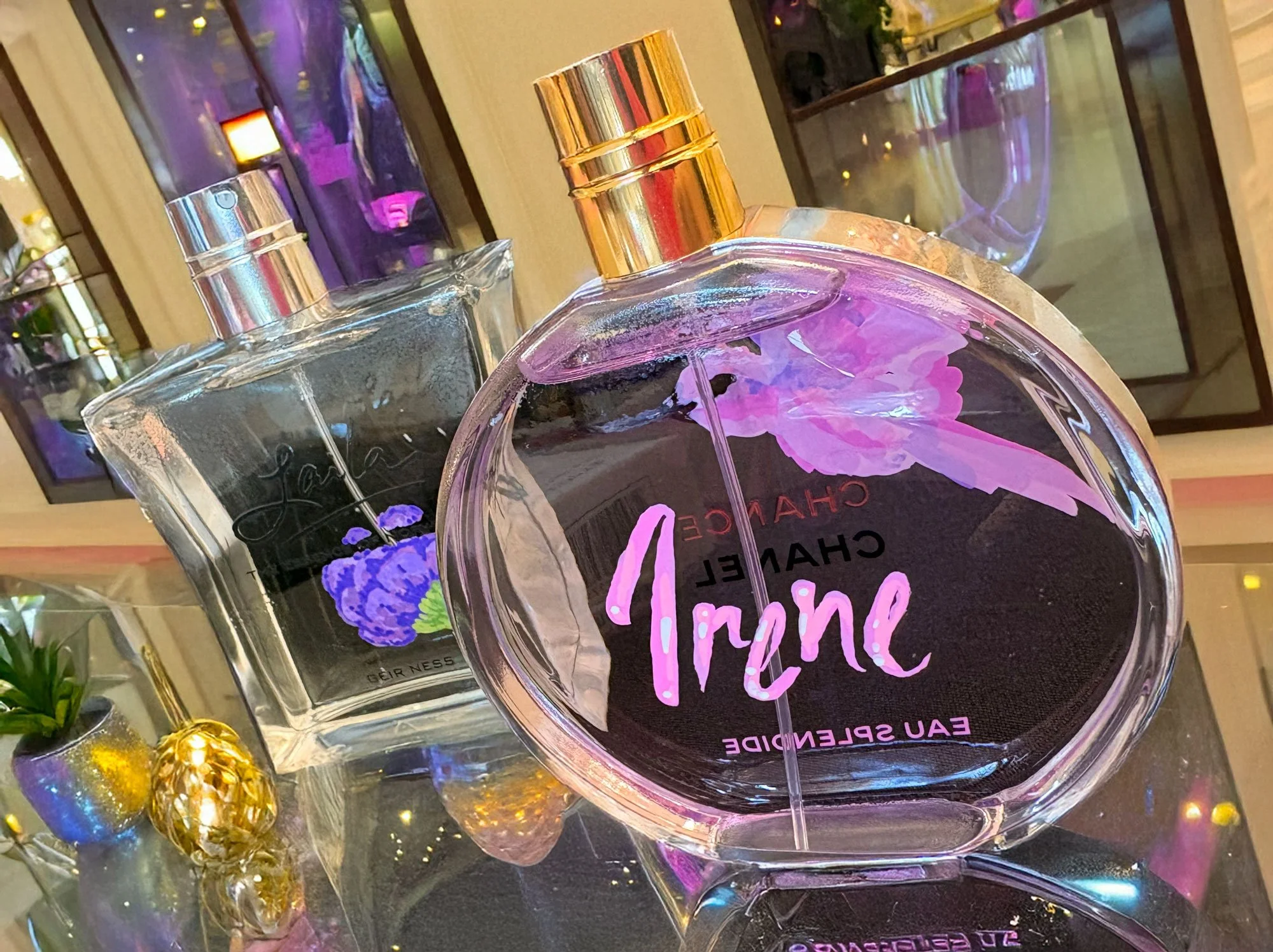 In store brand activation - fragrance bottle painting for Dolce & Gabbana