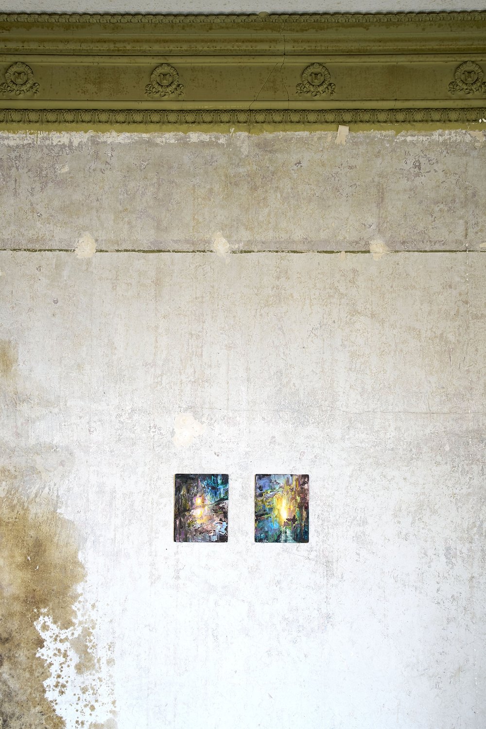  Nina Murdoch&nbsp;   Studies for Soffia il Vento&nbsp;and&nbsp;Stoppa e Vanna (Lake Como paintings) ,&nbsp;2023  watercolour on gesso&nbsp; 30 x 24 cm each Photo: Tom Hull 