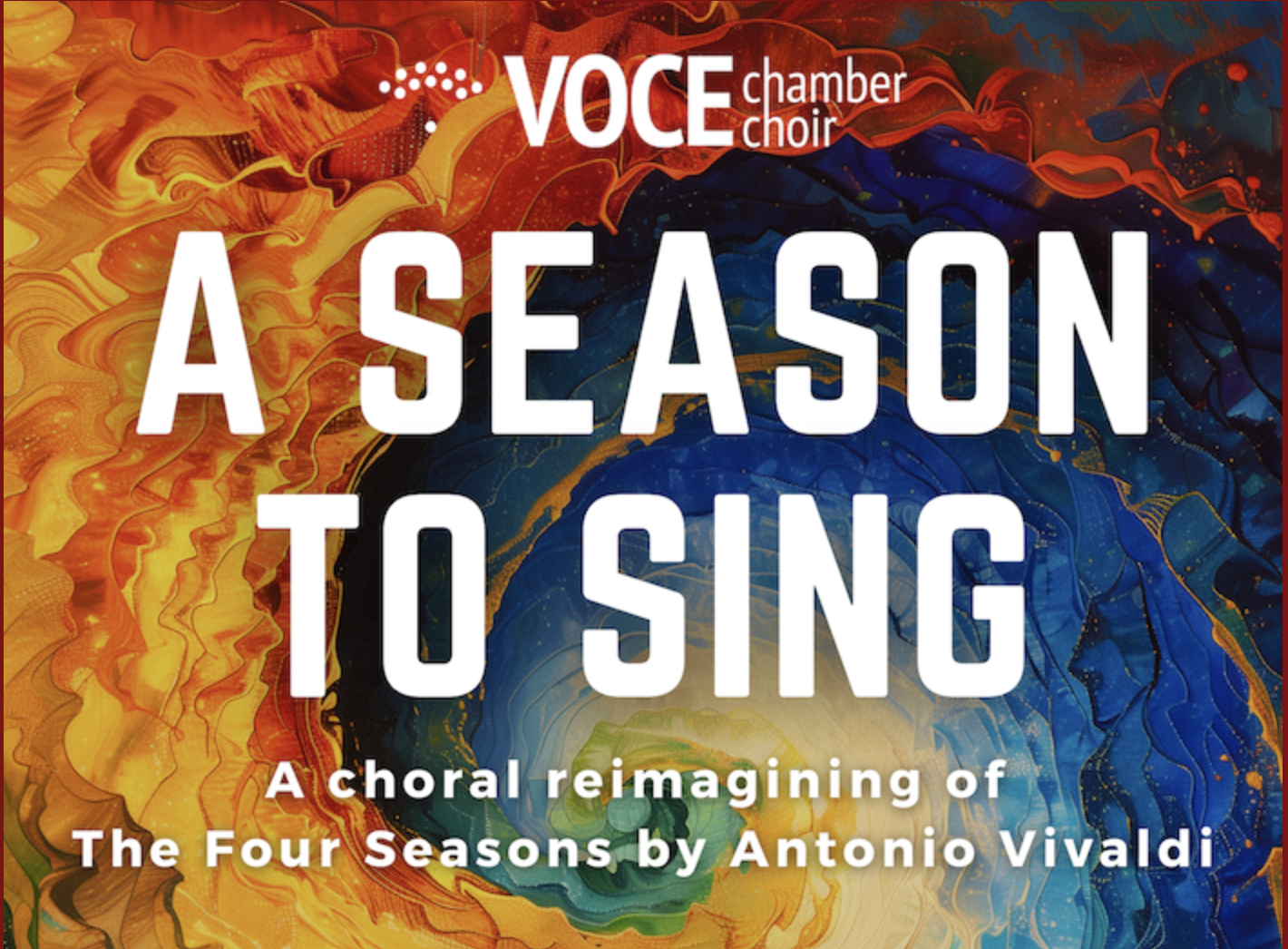 VOCE Chamber Choir A Season to Sing concert poster