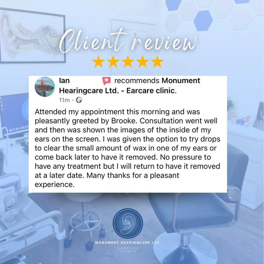 With our free Ear Health Checks, there's no pressure to book further, just all options given and explained to you.👂🏼

Got an ear issue? Find out how we can help: 

📞 01823 975565
📲 www.monumenthearingcare.co.uk
📍Monument Hearingcare Ltd, 6 Lance